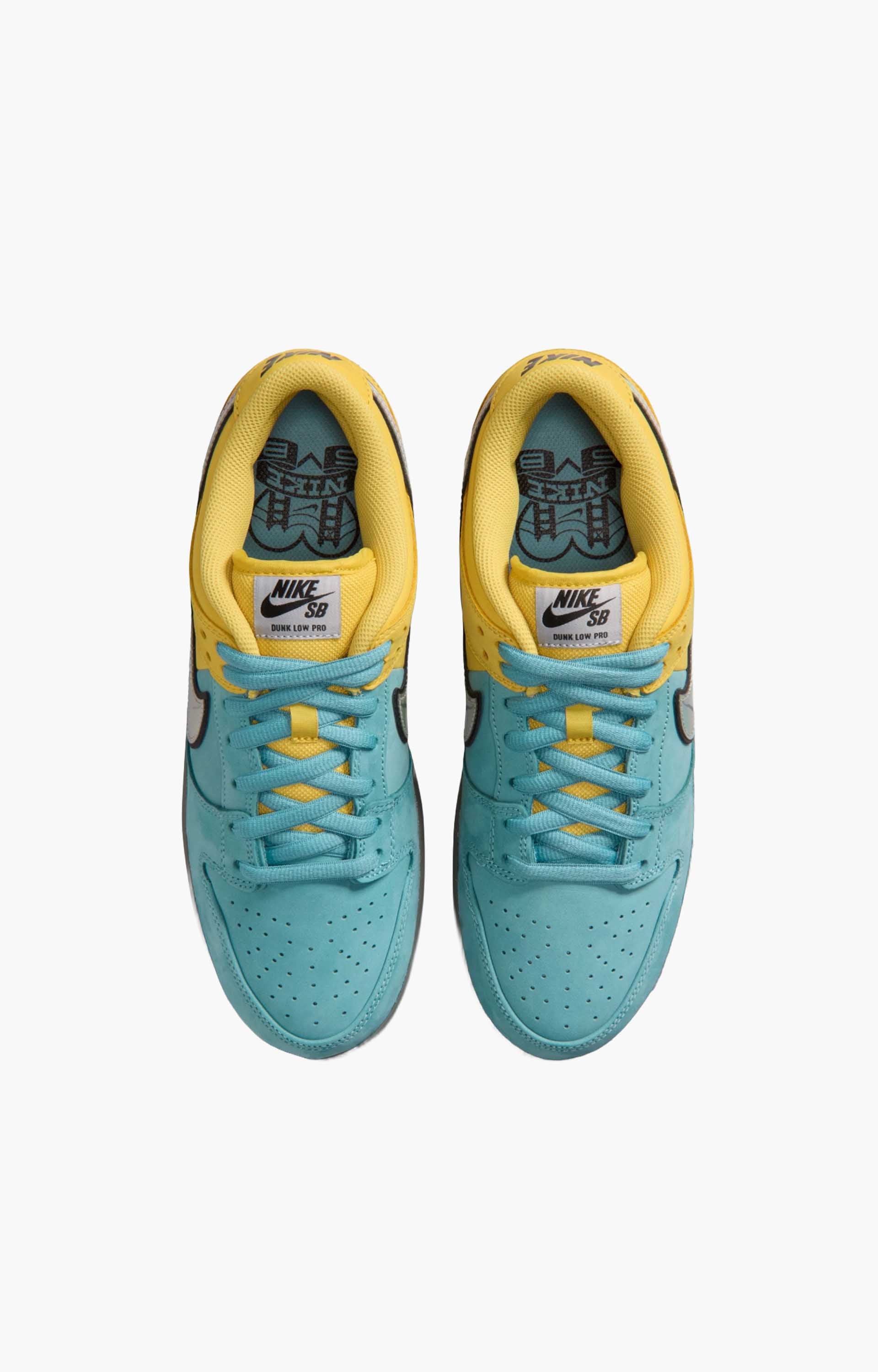 Nike SB Dunk Low Pro IR1888 Shoe, Lightening/Wolf Grey-Denim Turq