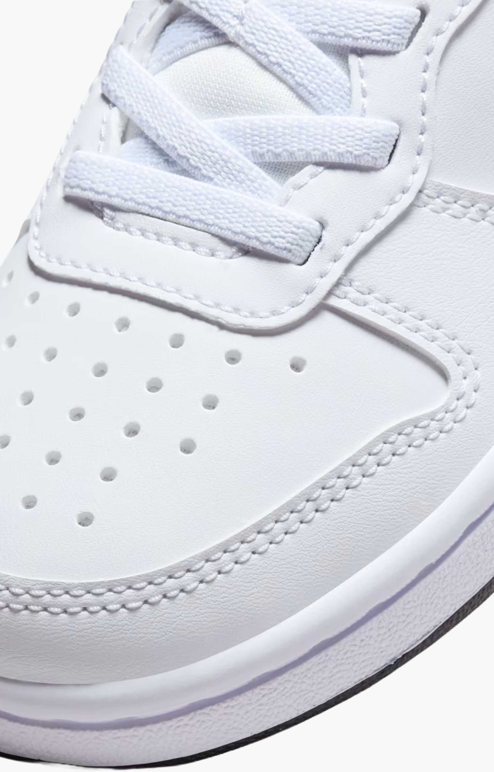 Nike Court Borough Low Recraft DV5457-104 Youth Shoe, White/Black