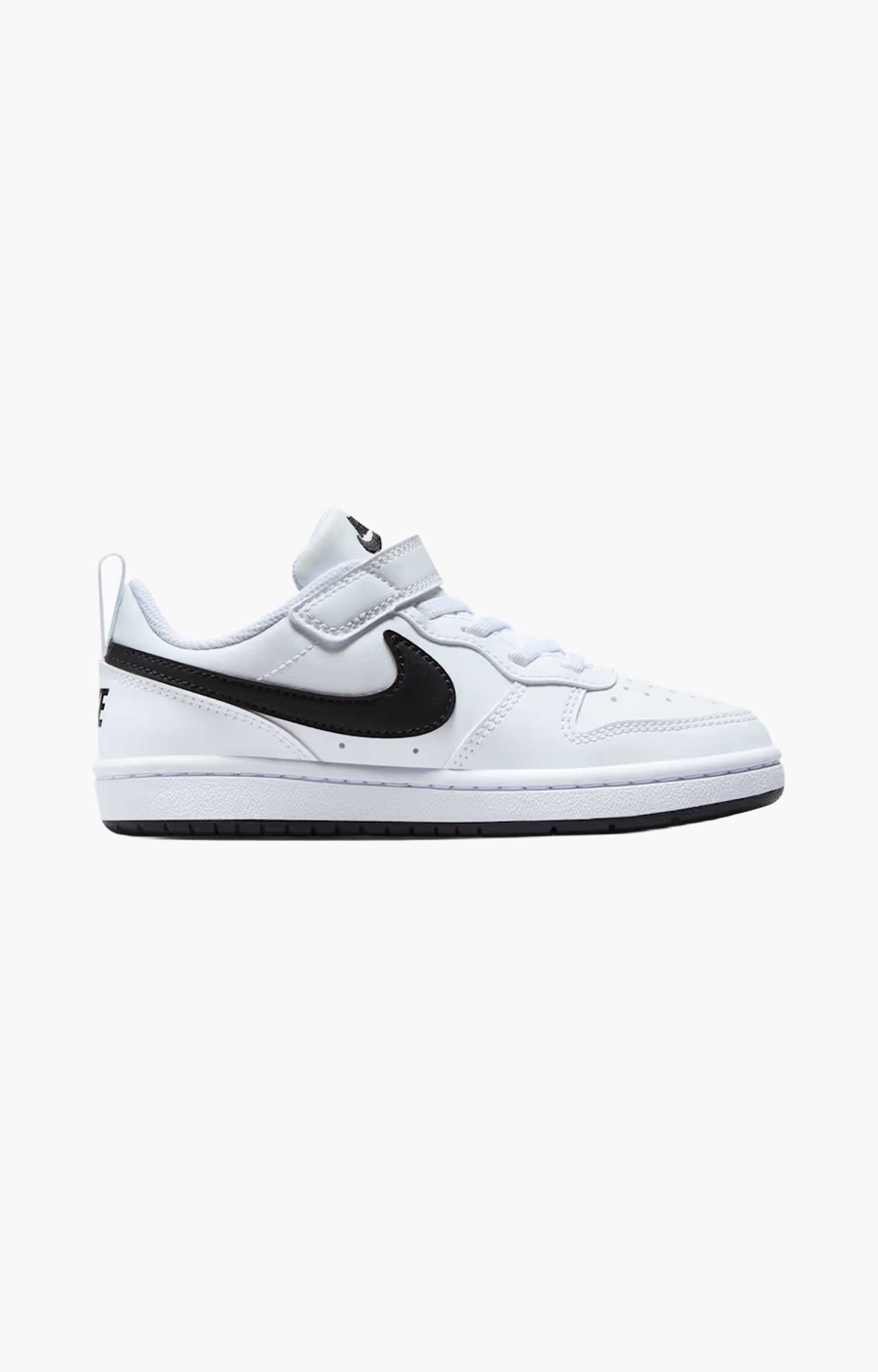 Nike Court Borough Low Recraft DV5457-104 Youth Shoe, White/Black