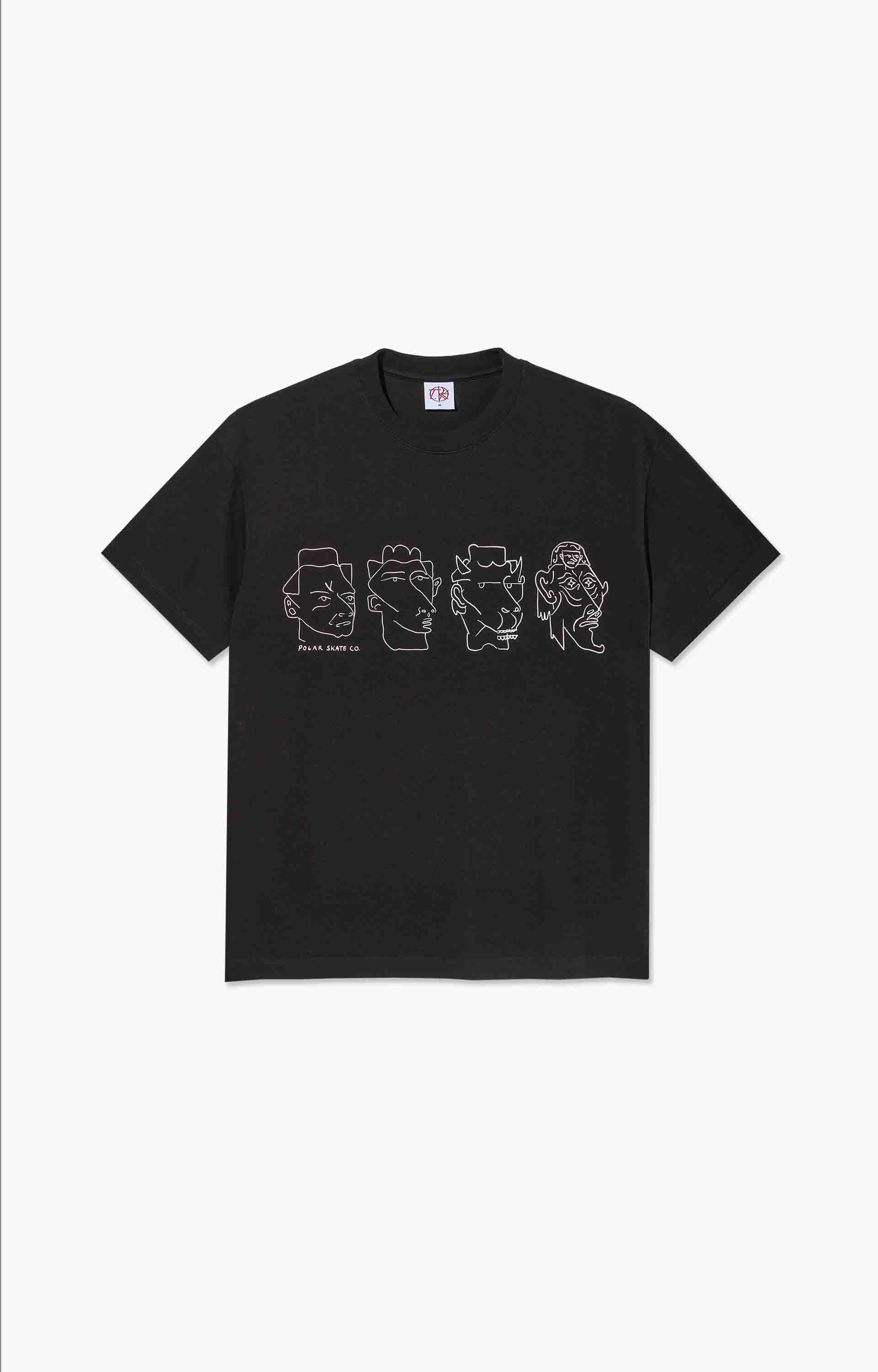Polar Skate Co 8 Heads Contrast T-Shirt, Black/White