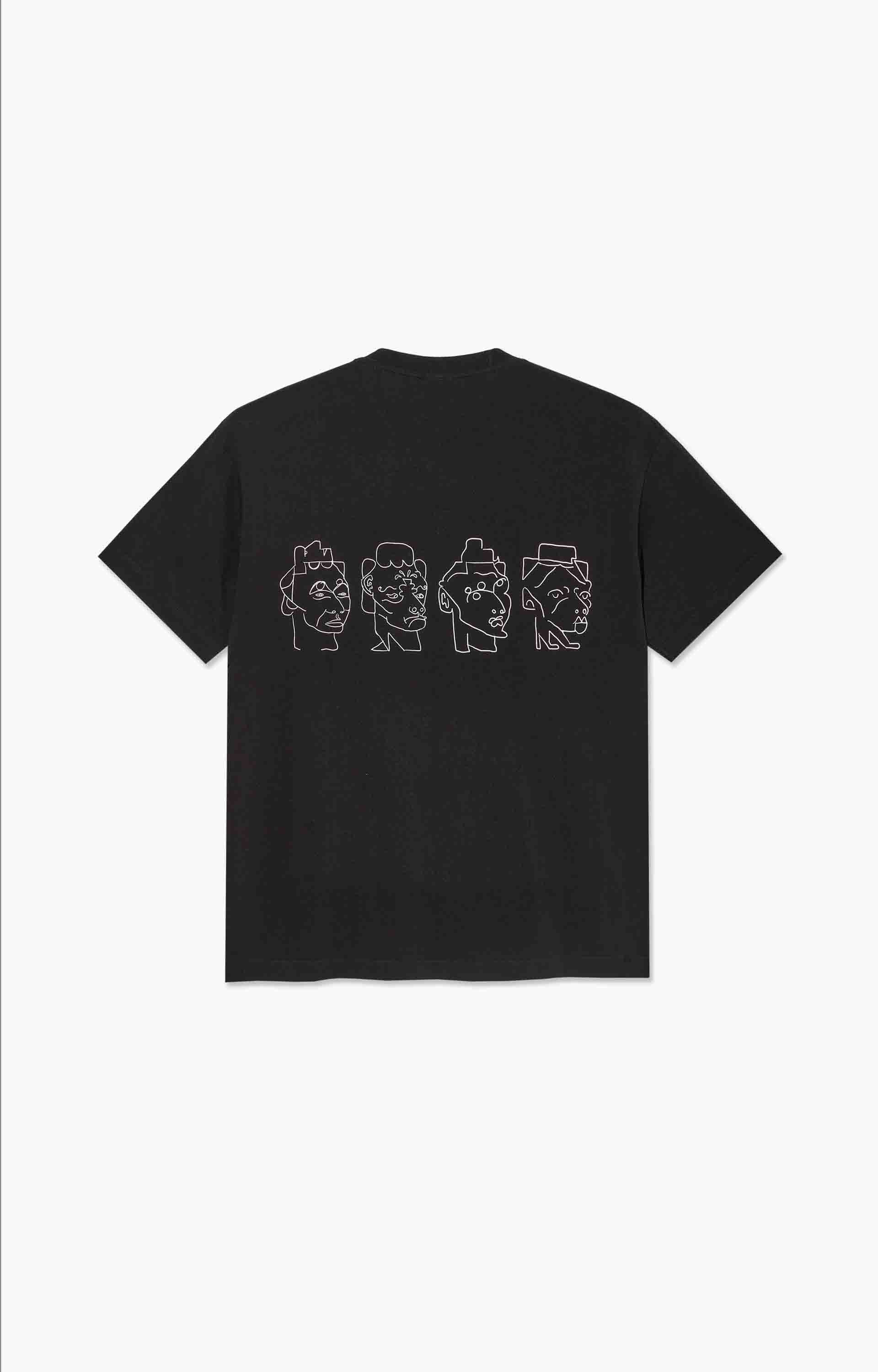 Polar Skate Co 8 Heads Contrast T-Shirt, Black/White
