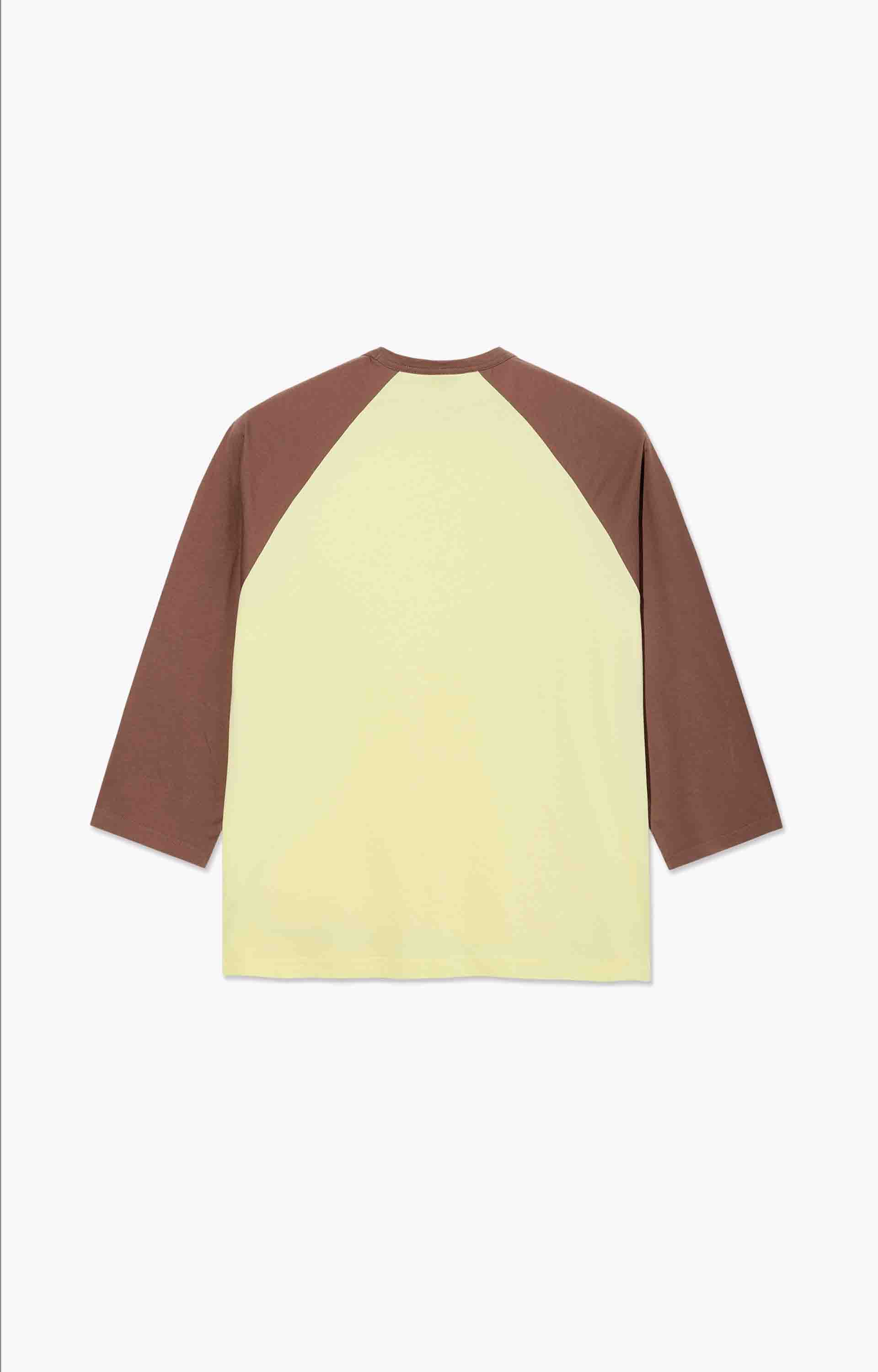 Polar Skate Co 3/4 Sleeve T-Shirt, Cinnamon/Light Yellow