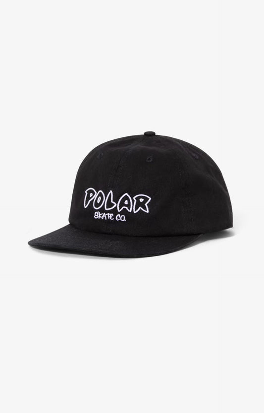 Polar Skate Co Michael Outline Logo Cap Headwear, Black