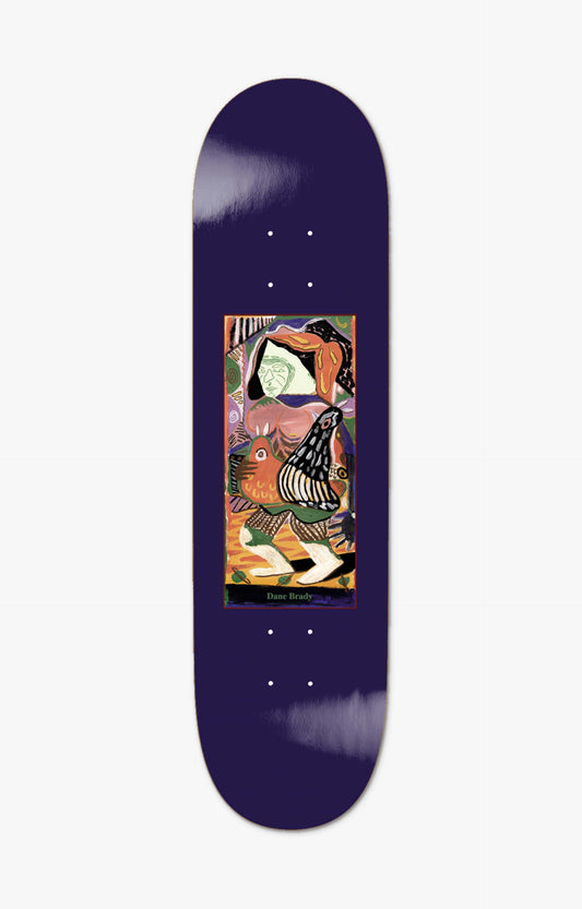 Polar Skate Co Dane Brady Pigeons Skateboard Deck, Purple