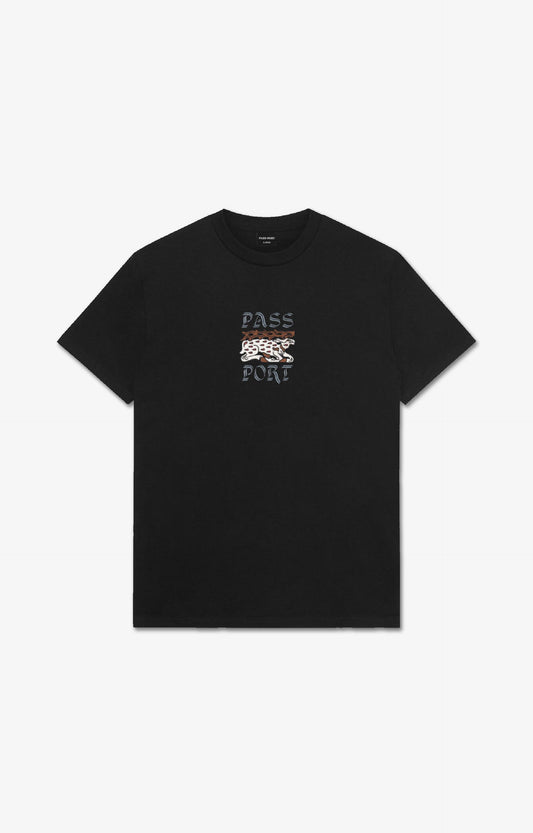 Pass~Port Antler T-Shirt, Black