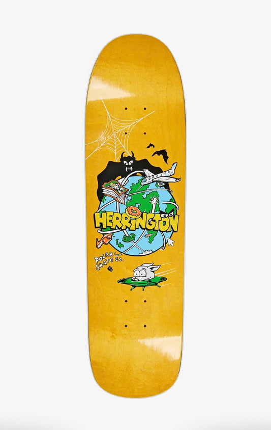 Polar Skate Co Aaron Herrington Planet Herrington 1991 Shape Skateboard Deck, 8.65"