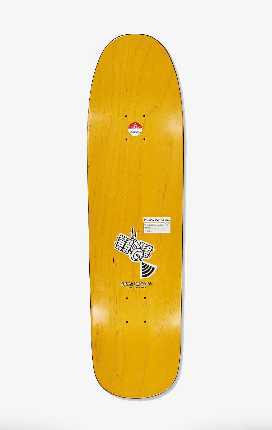 Polar Skate Co Aaron Herrington Planet Herrington 1991 Shape Skateboard Deck, 8.65"