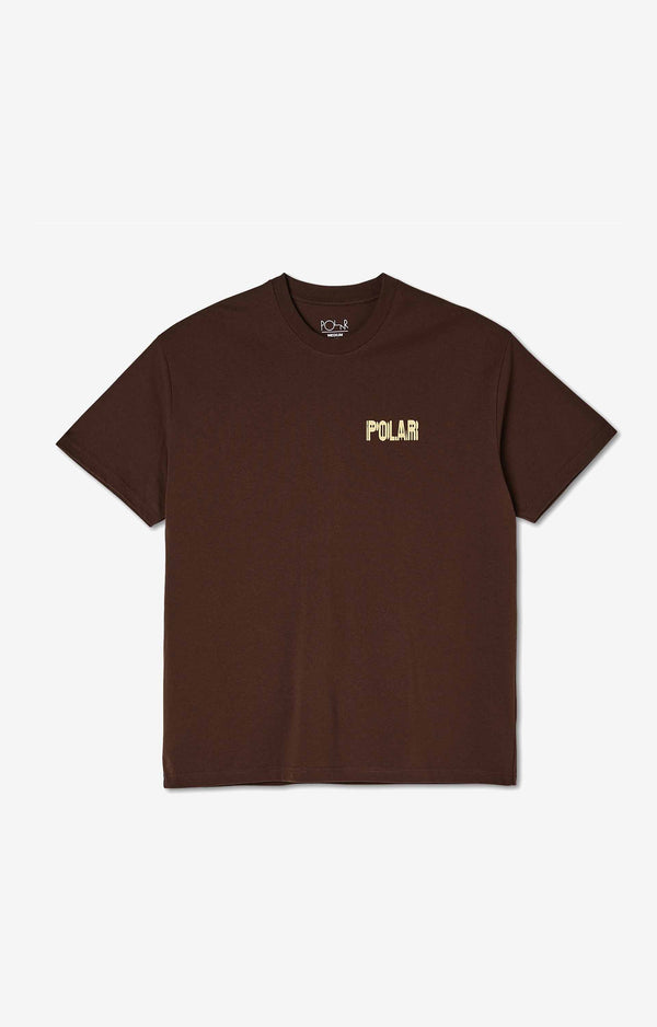 Polar Skate Co Earthquake Logo T-Shirt, Brown