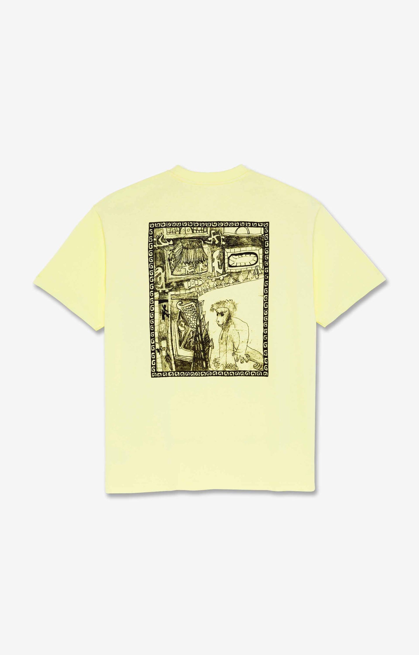 Polar Skate Co Gorilla King T-Shirt, Pale Yellow