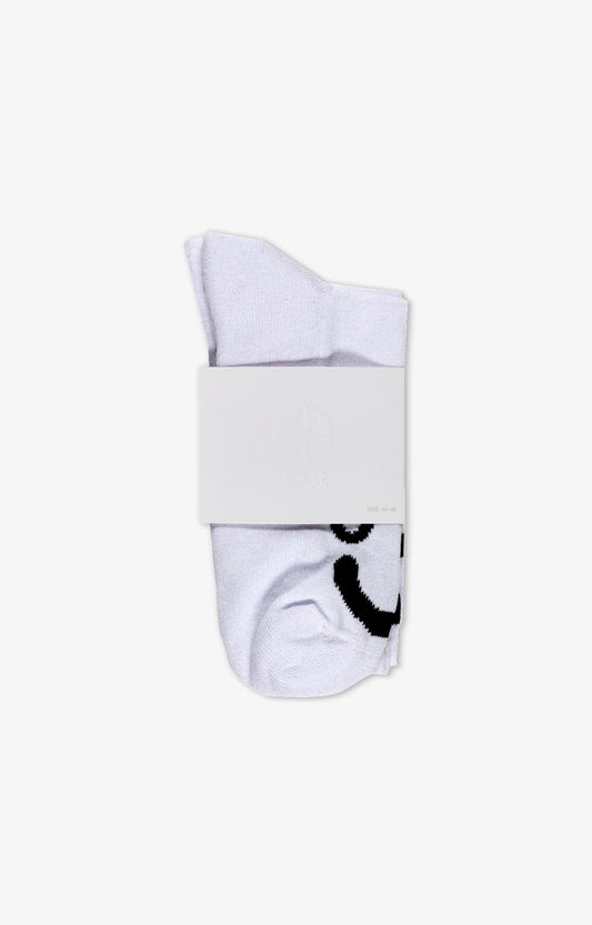 Polar Skate Co Happy Sad Socks, White