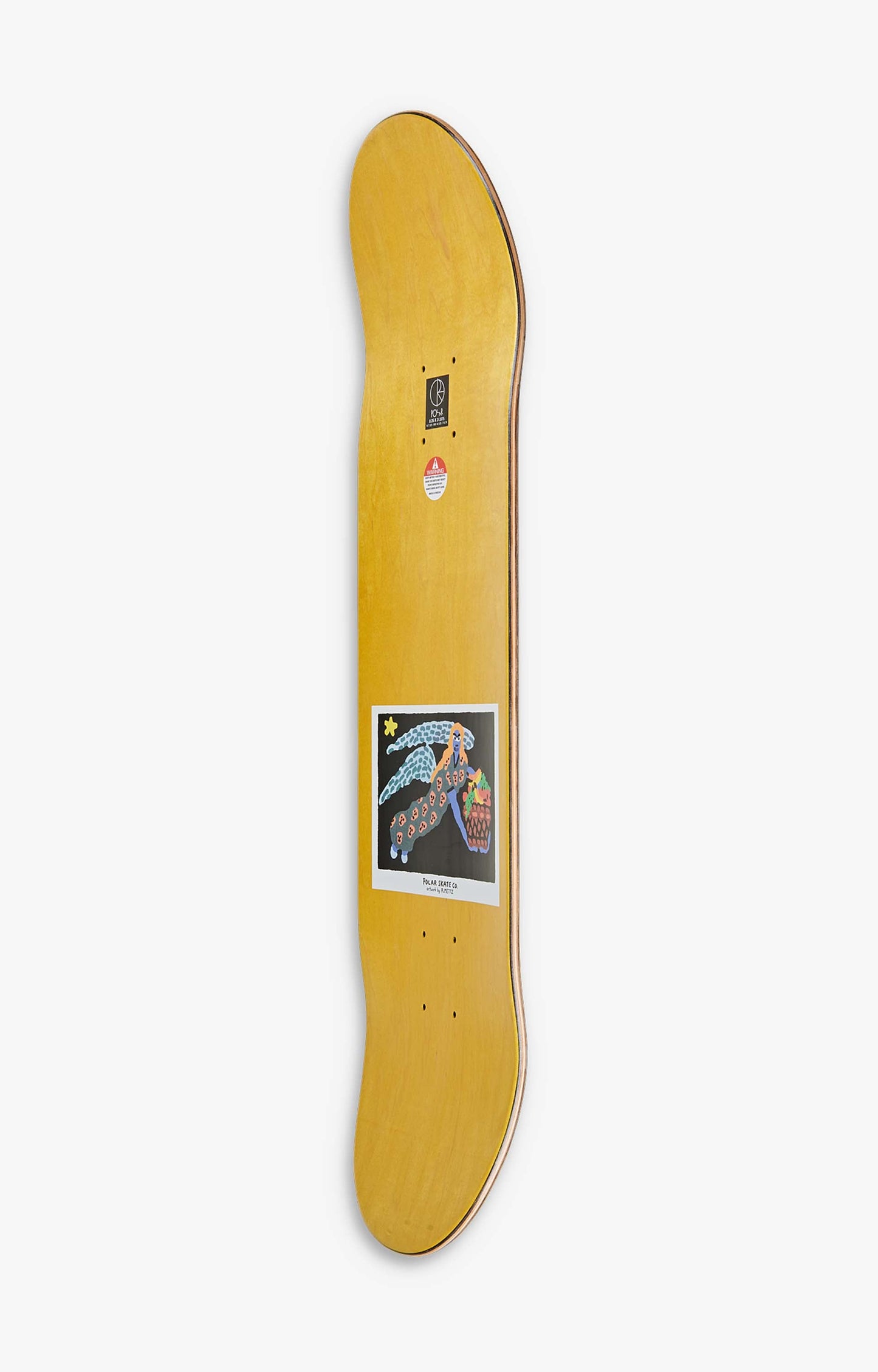 Polar Skate Co Nick Boserio Fruit Lady Skateboard Deck, Yellow