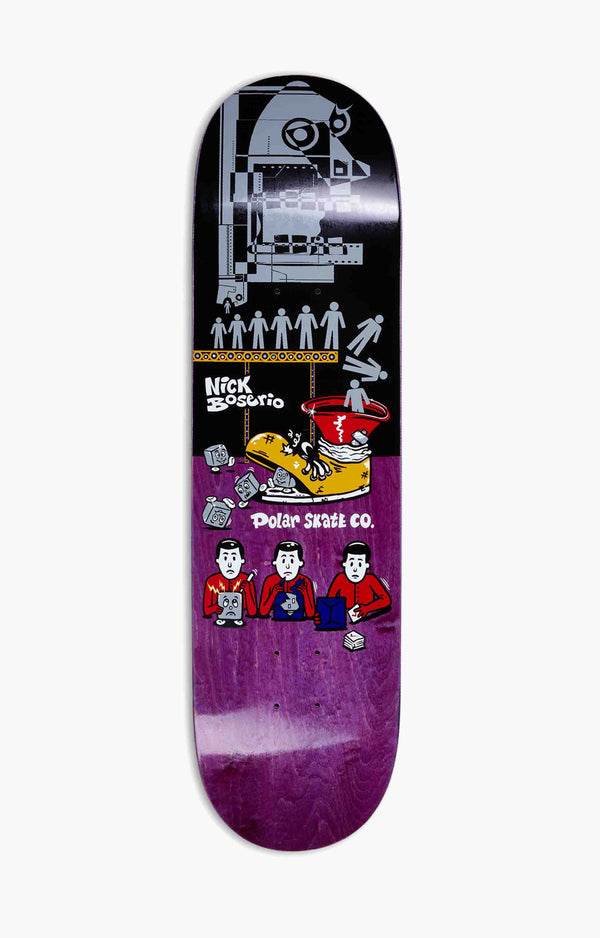 Polar Skate Co Nick Boserio The Machine Skateboard Deck, Black/Purple