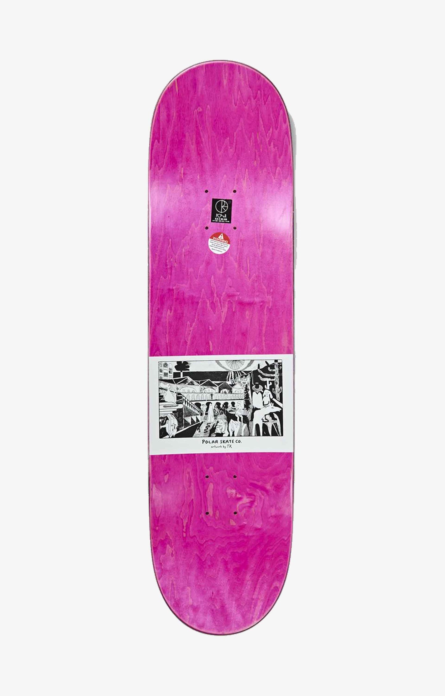 Polar Skate Co Nick Boserio The Riders Skateboard Deck, Black/Pink