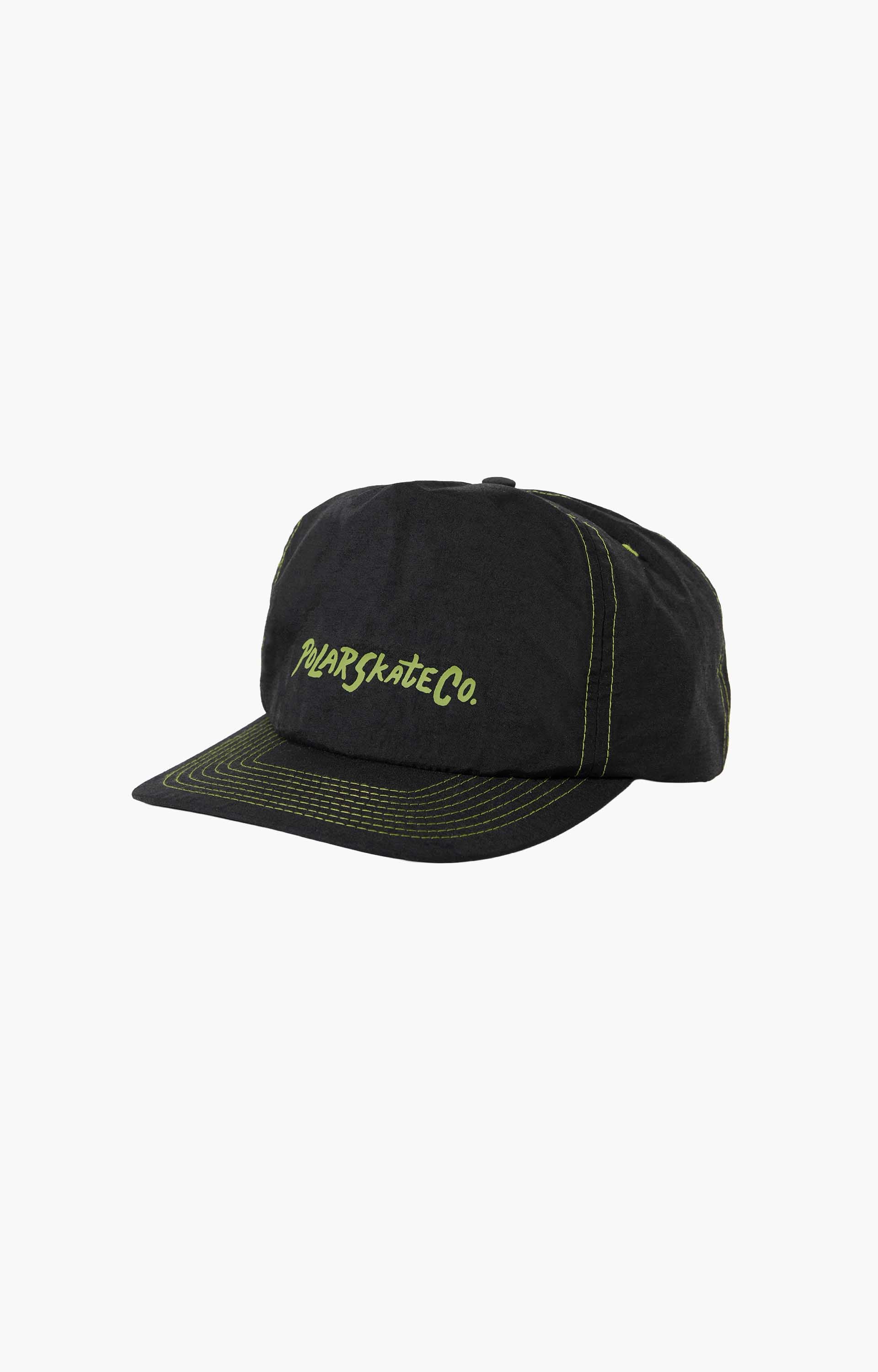 Polar Skate Co Earl Cap, Black/Lime