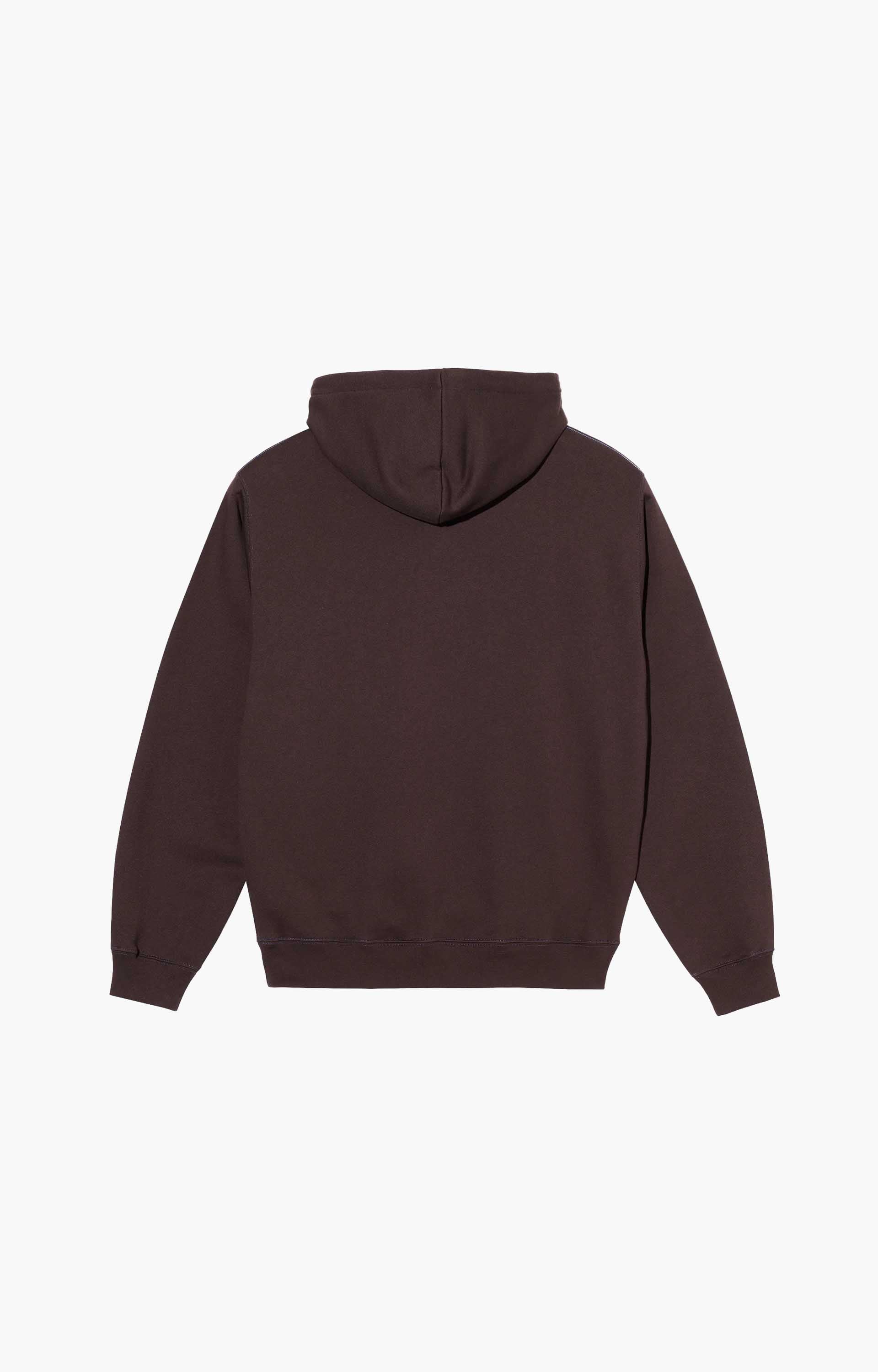 Polar Contrast Dave Crude Logo Hoodie, Chocolate