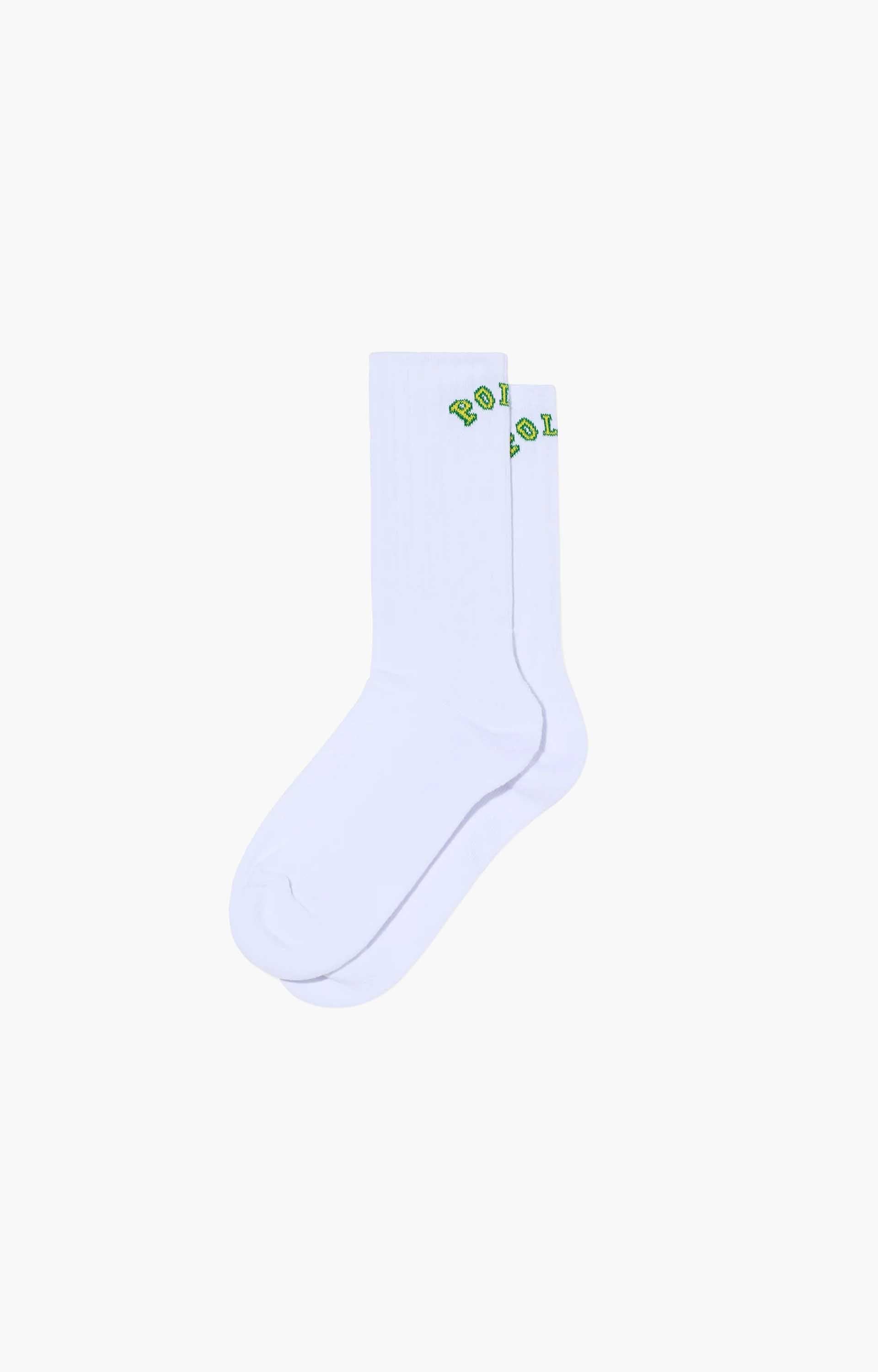Polar Large College Rib Socks, White