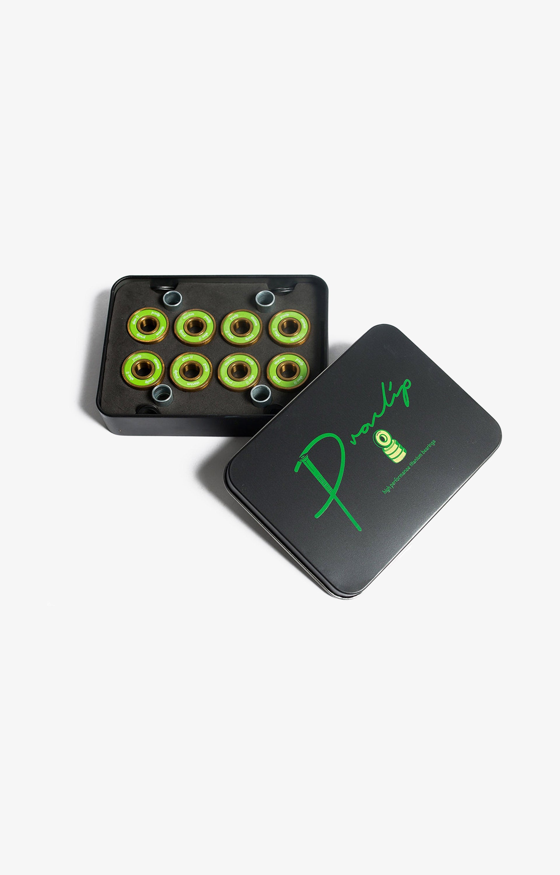 Pra Clip Abec 11 Titanium Bearings, Green