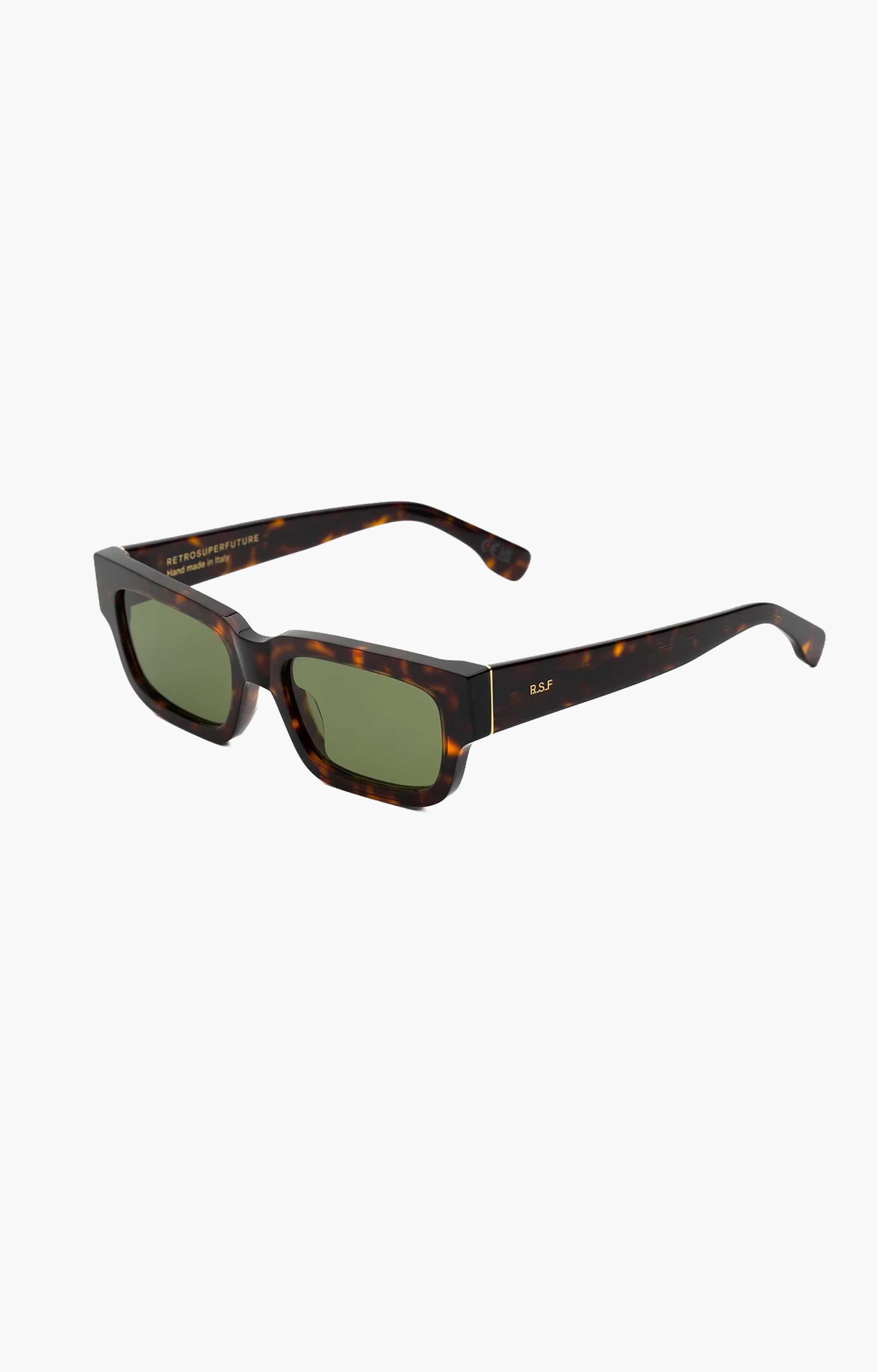 Retrosuperfuture Roma 3627 LRV Green Sunglasses, Tortoise/Green