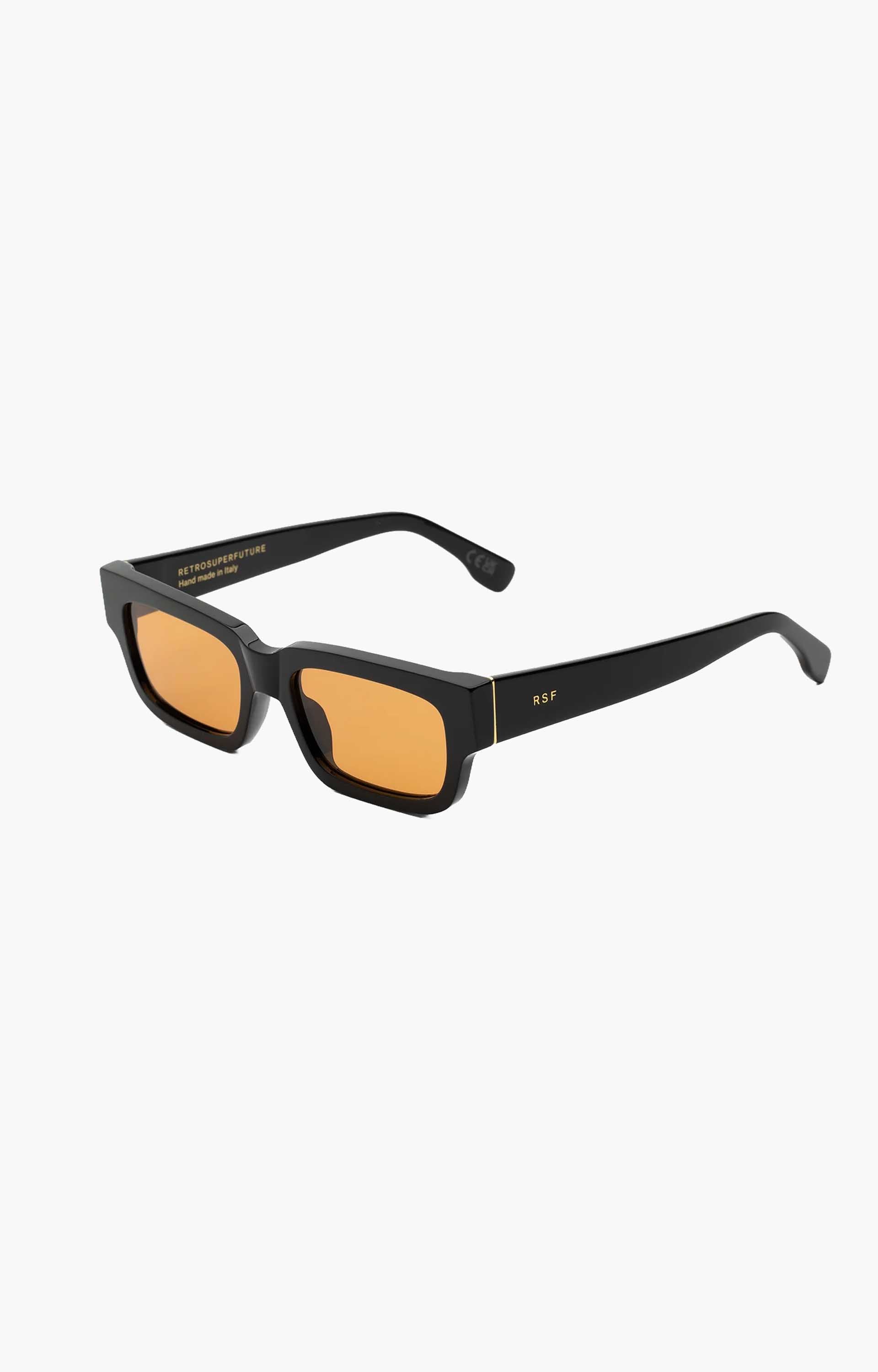 Retrosuperfuture Roma Refined OGN Sunglasses, Black/Amber