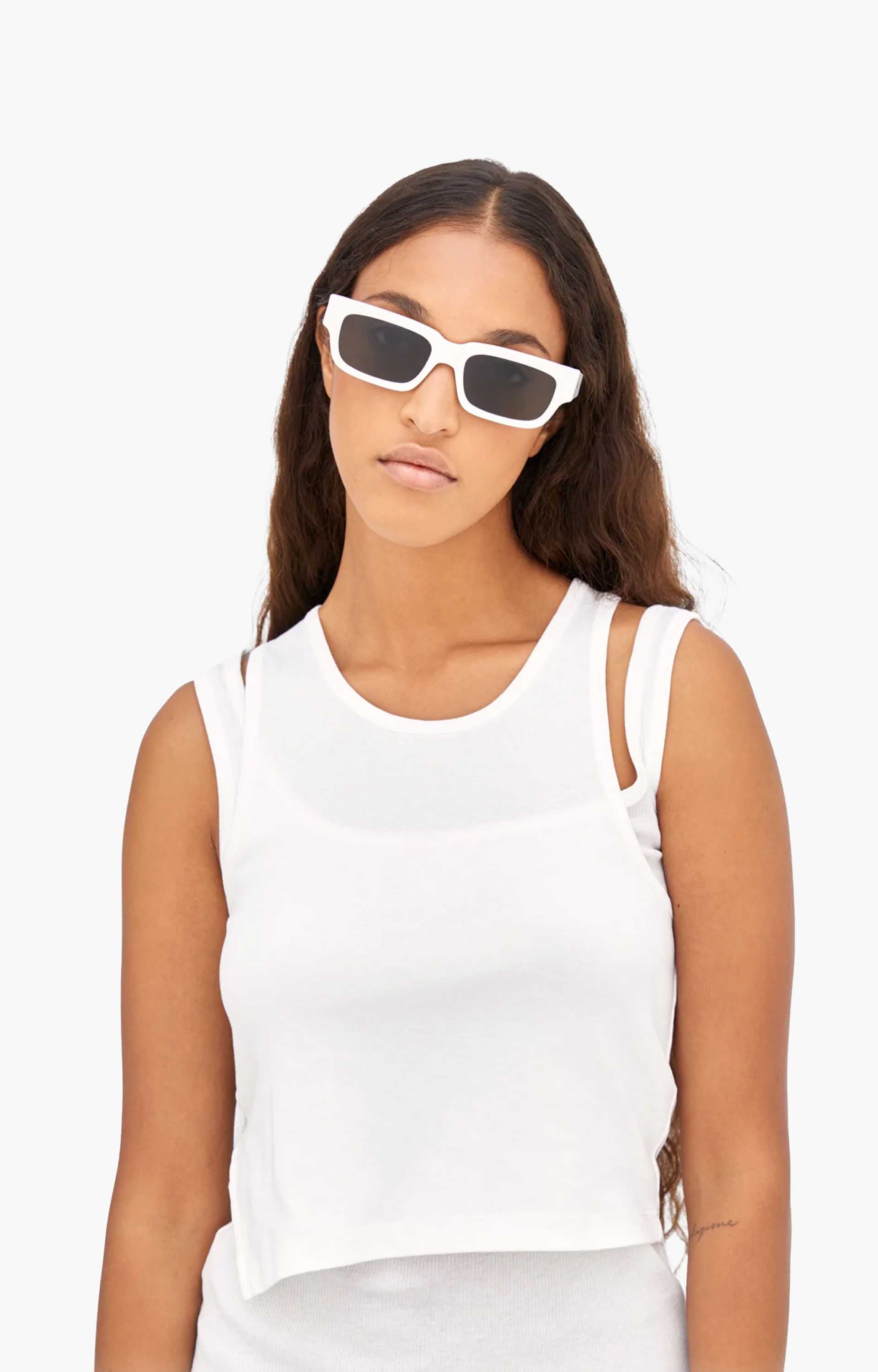 Retrosuperfuture Roma  HIG Sunglasses, Soft White/Amber