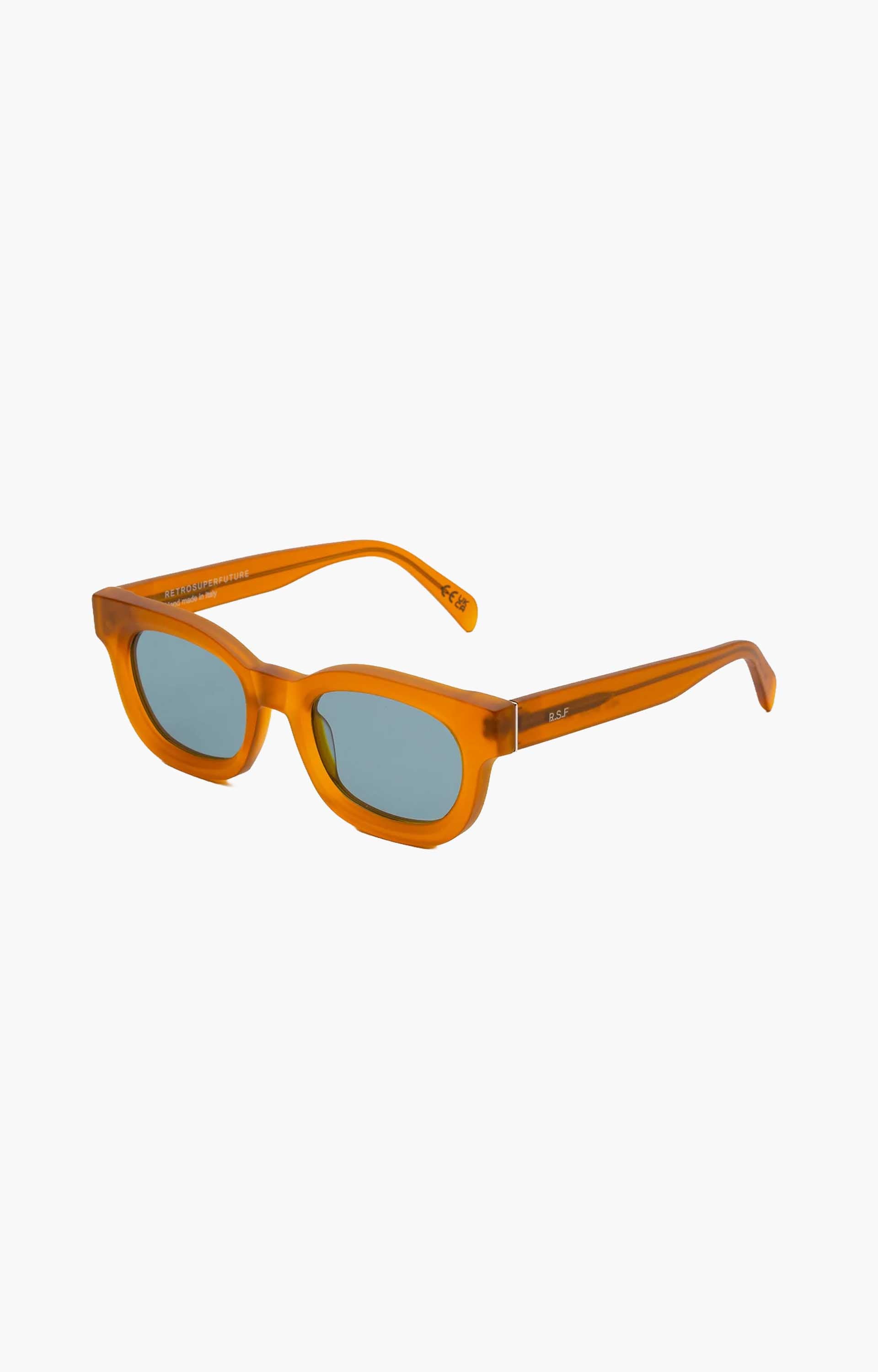 Retrosuperfuture Sempre Arancio HEO Sunglasses, Clay/Turquoise