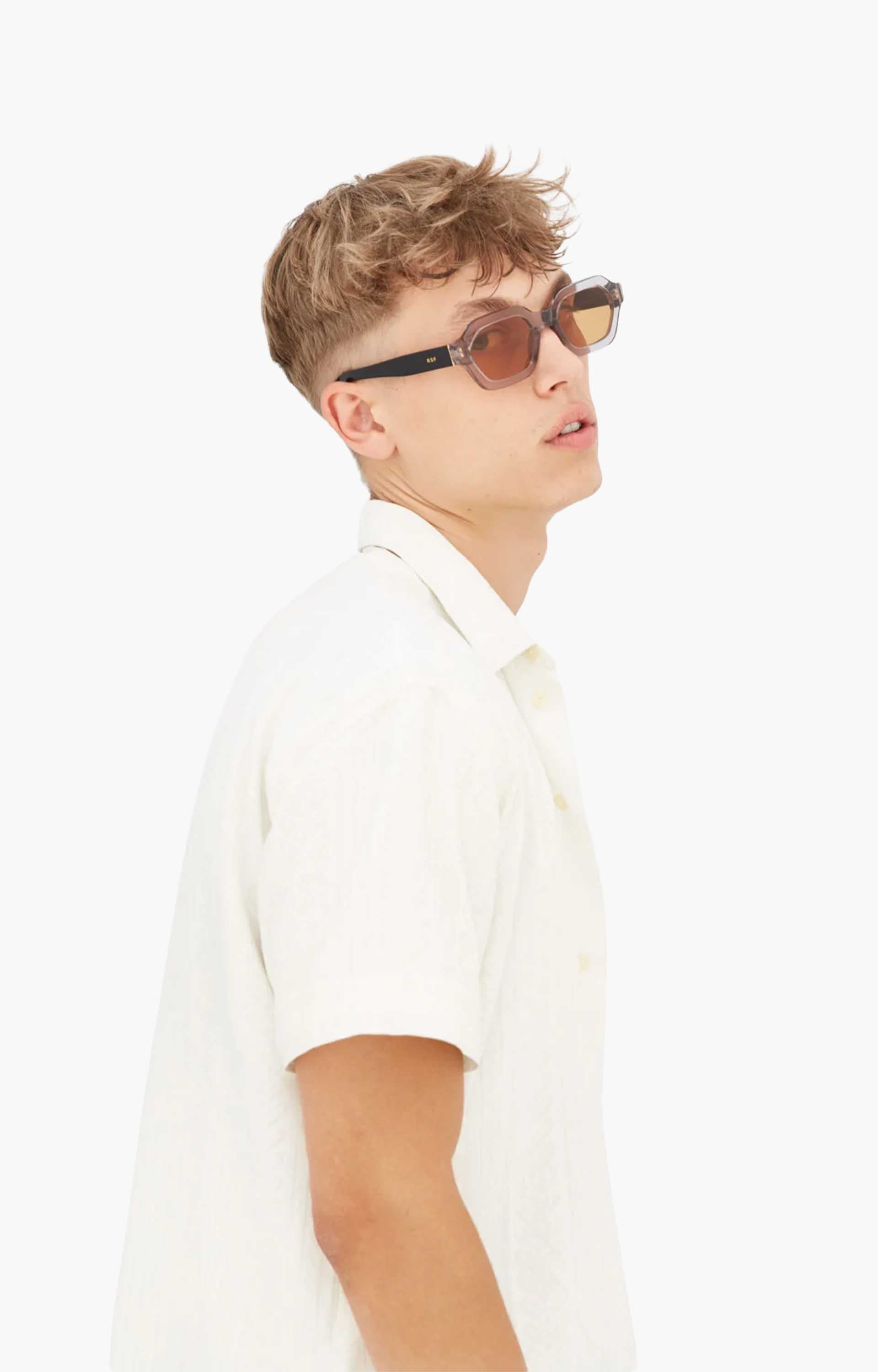 Retrosuperfuture Pooch Stilo D2A Sunglasses, Transparent Grey/Amber