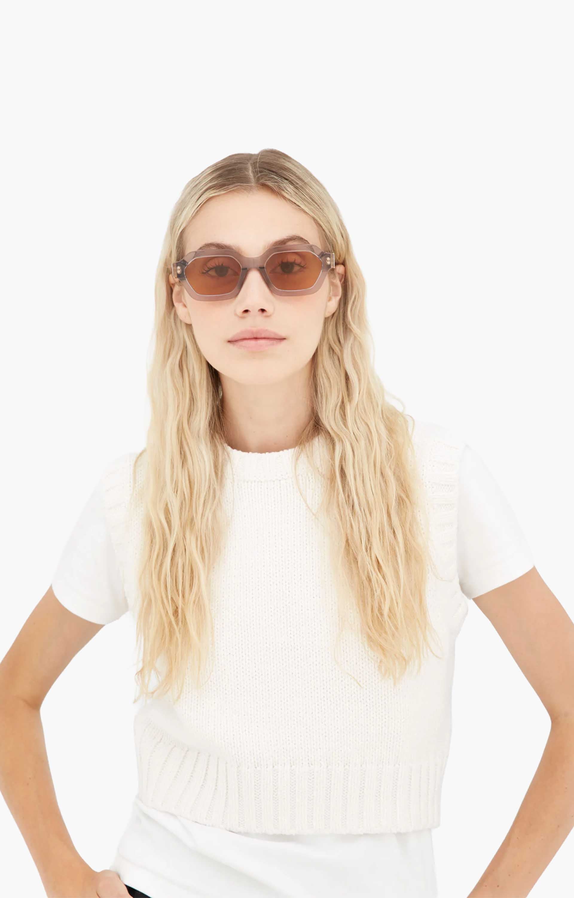 Retrosuperfuture Pooch Stilo D2A Sunglasses, Transparent Grey/Amber