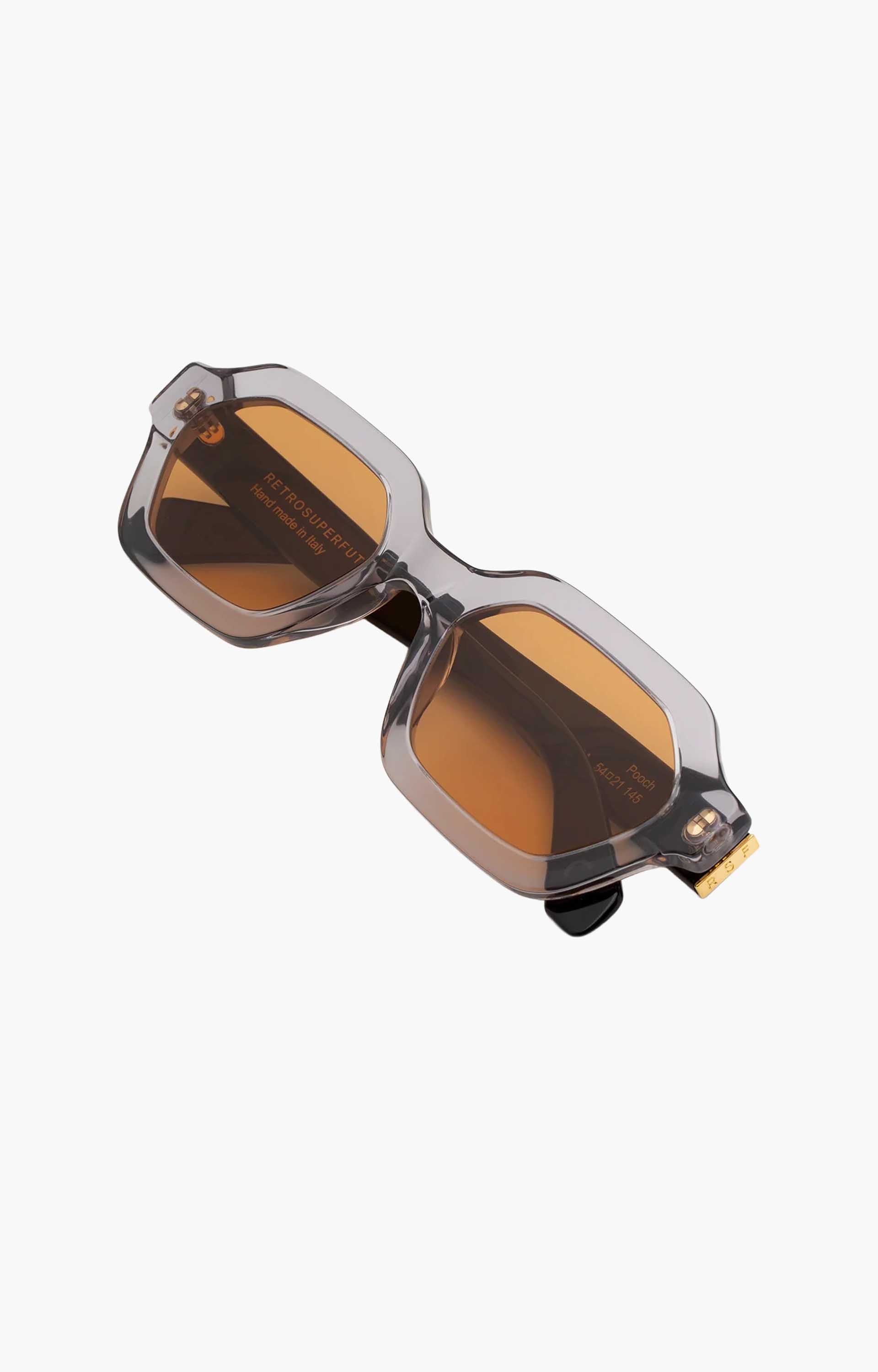 Retrosuperfuture Pooch Stilo D2A Sunglasses, Transparent Grey/Amber