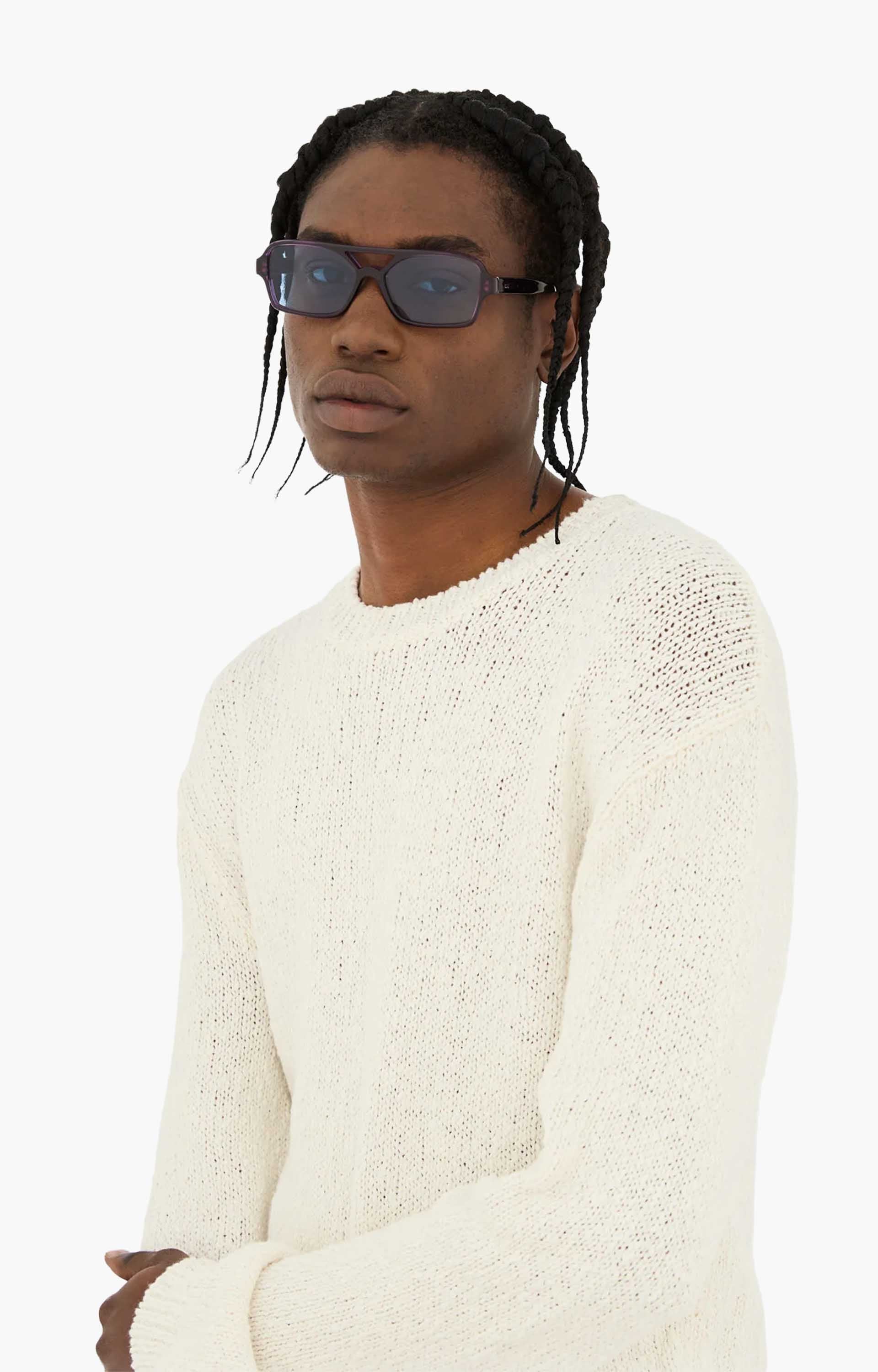 Retrosuperfuture Vico Melanzana YAR Sunglasses, Aubergine/Blue