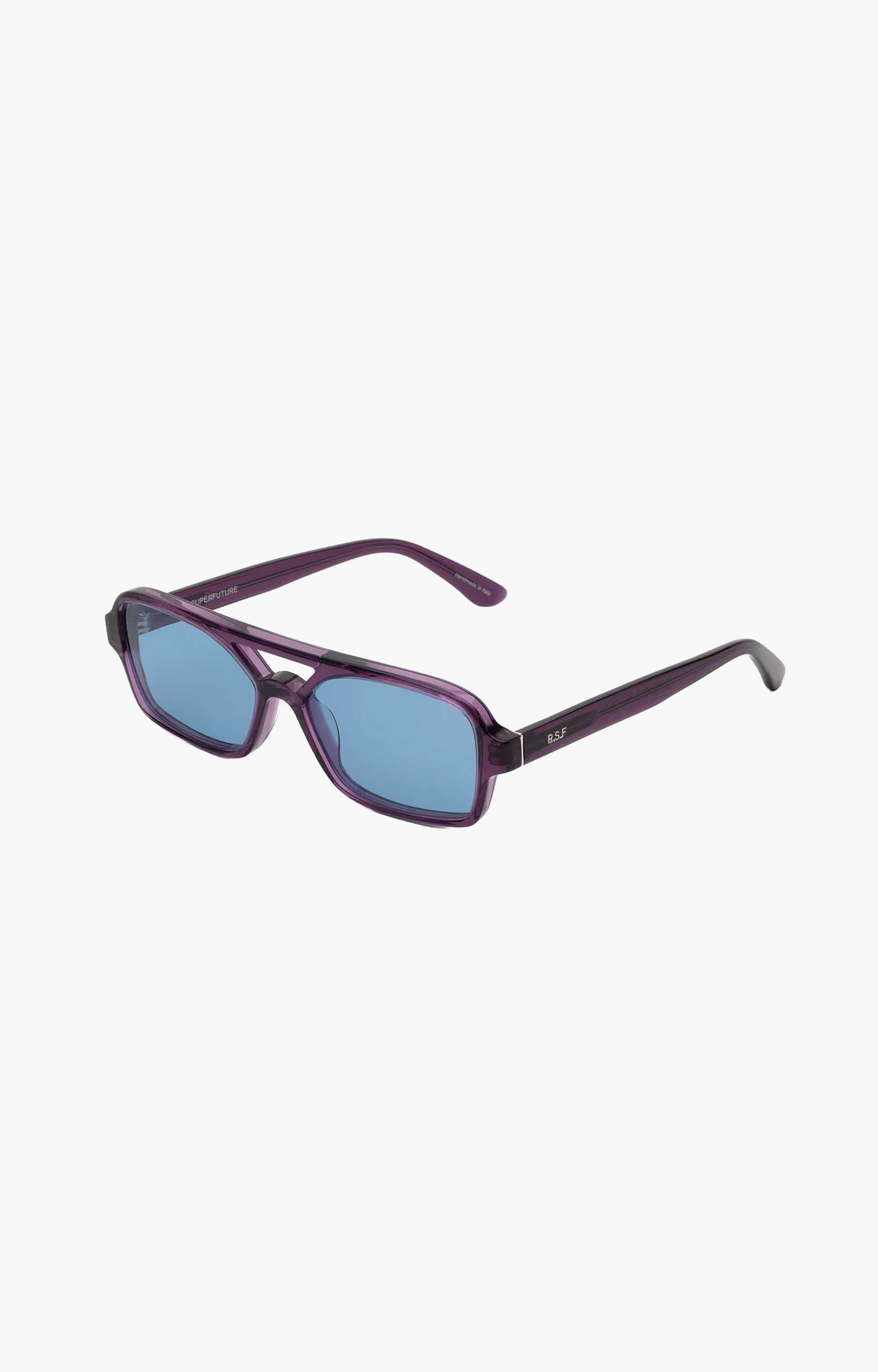 Retrosuperfuture Vico Melanzana YAR Sunglasses, Aubergine/Blue