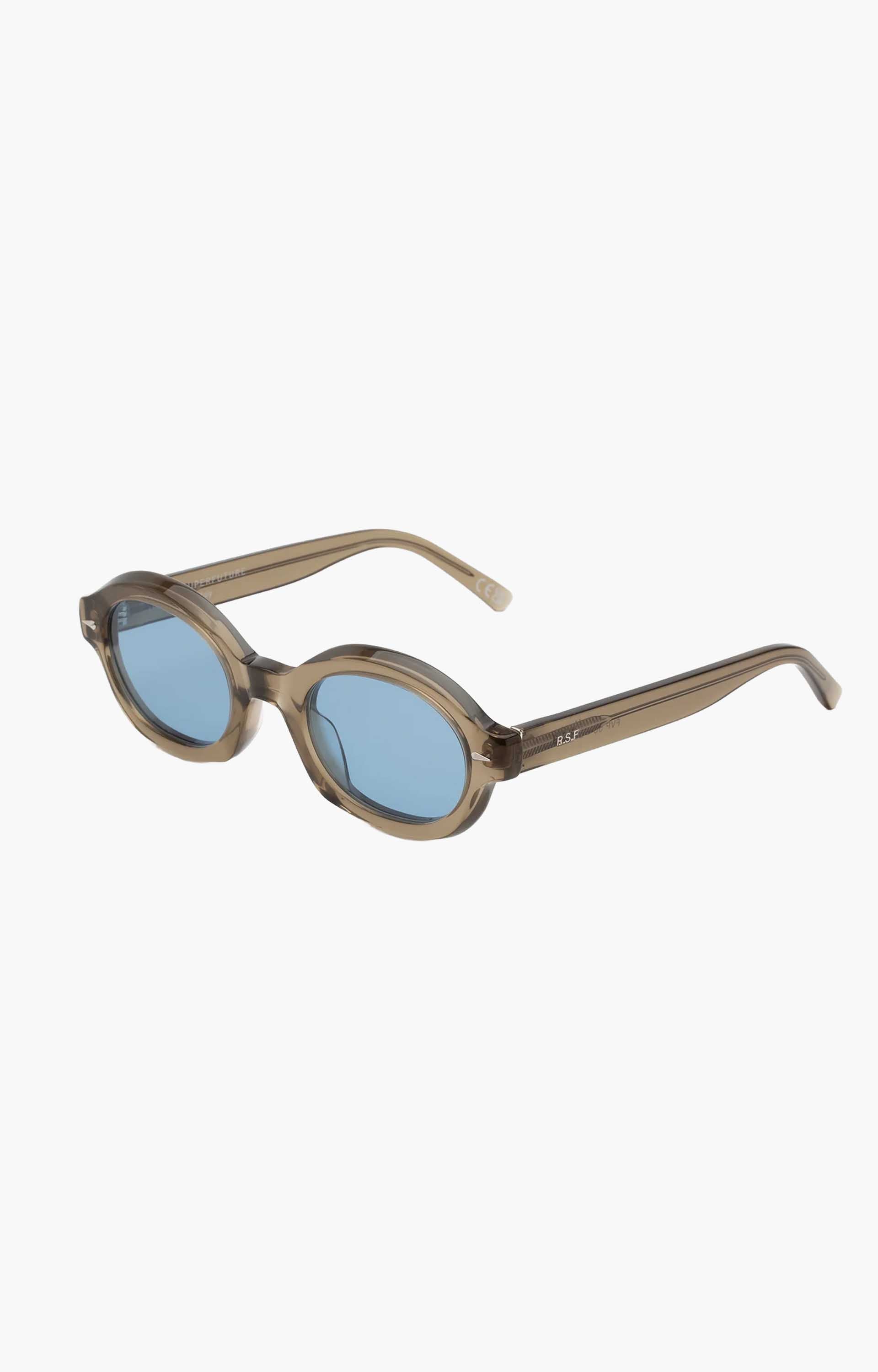 Retrosuperfuture Marzo Rules FVP Sunglasses, Transparent Light Brown/Blue