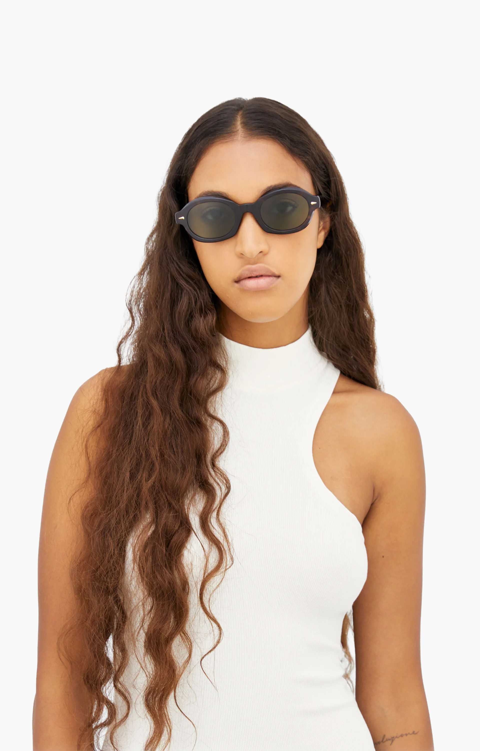 Retrosuperfuture Marzo 3627 6PW Sunglasses, Tortoise/Green