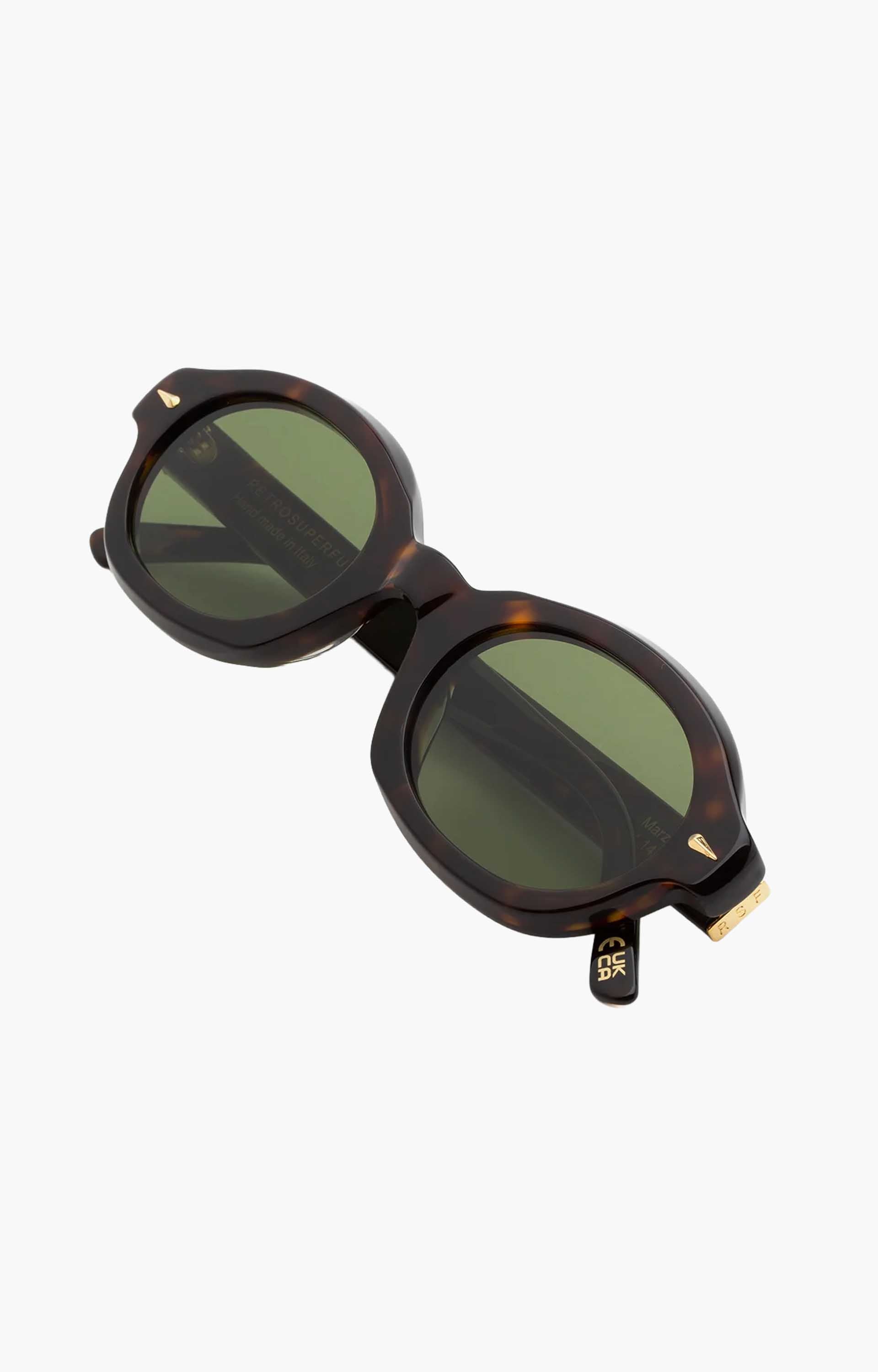 Retrosuperfuture Marzo 3627 6PW Sunglasses, Tortoise/Green