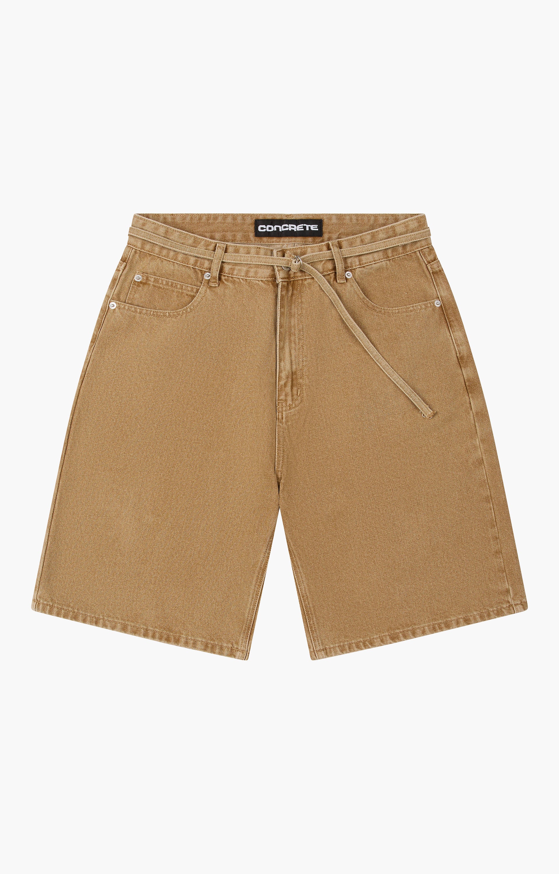 Concrete Lace Denim Short, Clay Brown