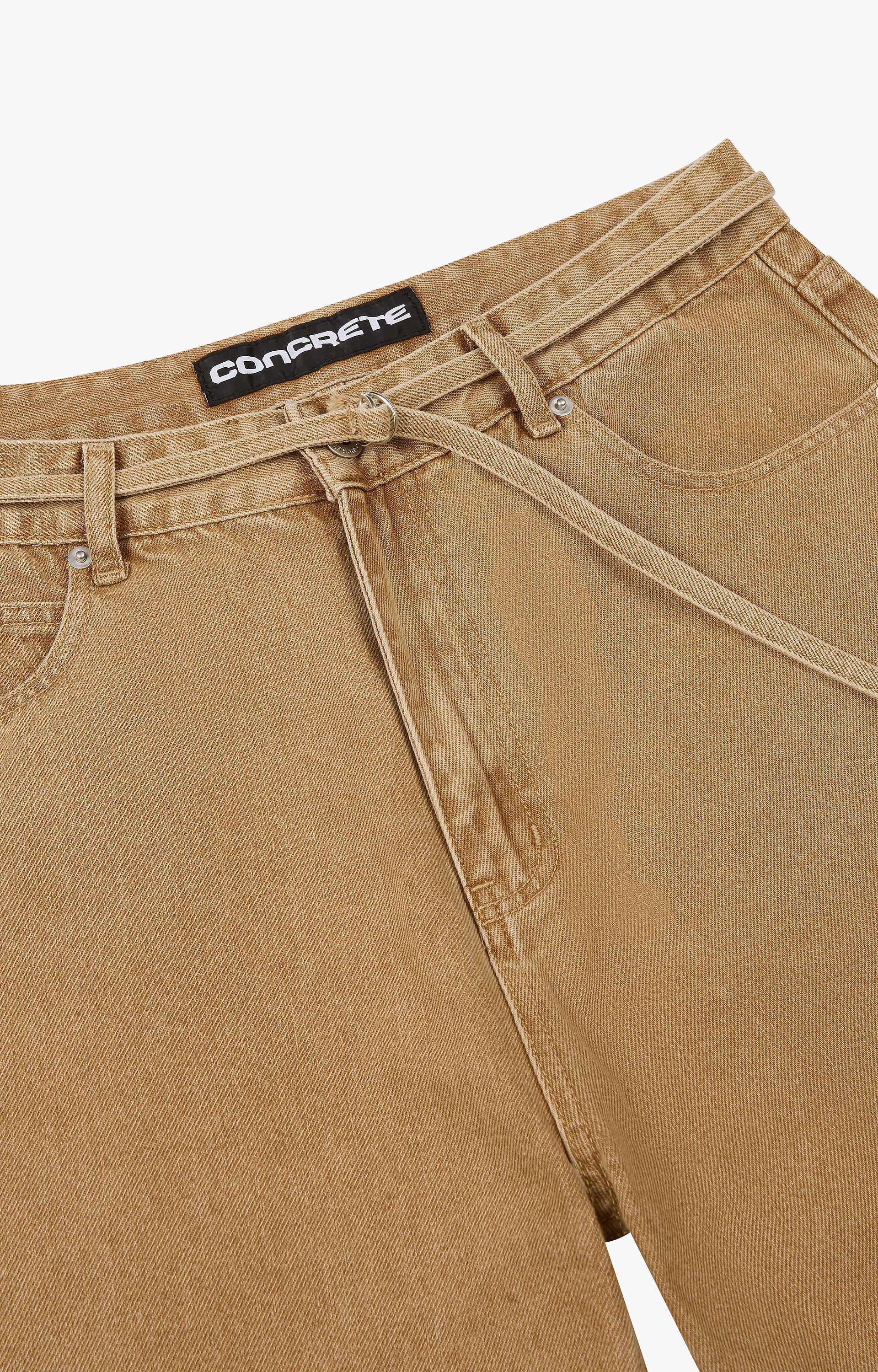 Concrete Lace Denim Short, Clay Brown