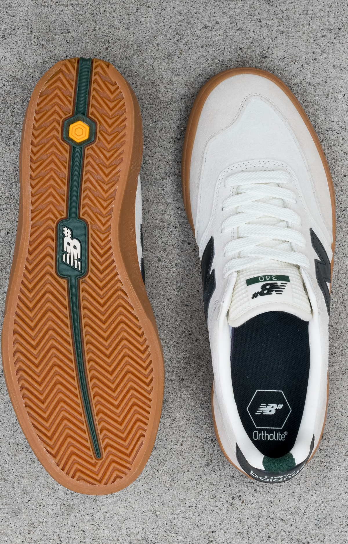New Balance Numeric UN340VNB Shoes, Sea Salt / Black