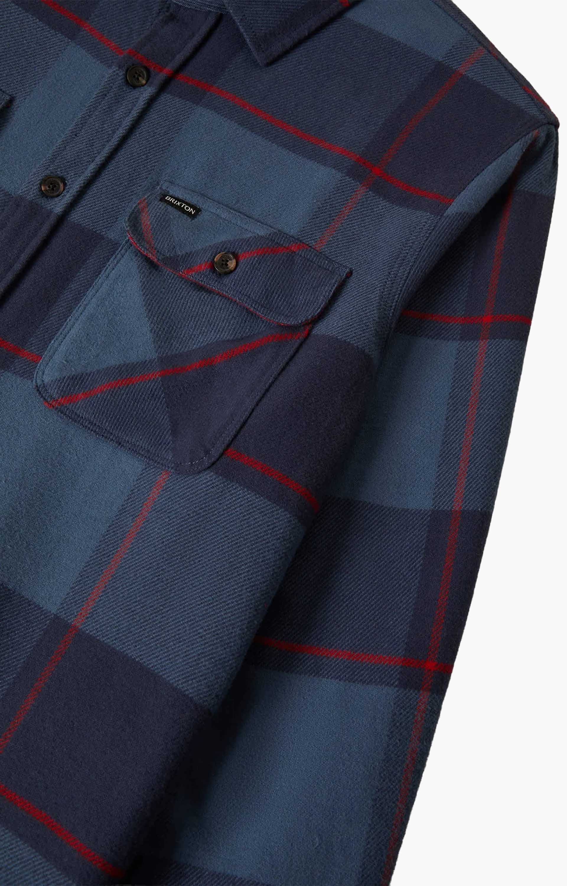 Brixton Bowery Flannel, Bering Sea/Mood Indigo/Adrenaline Rush