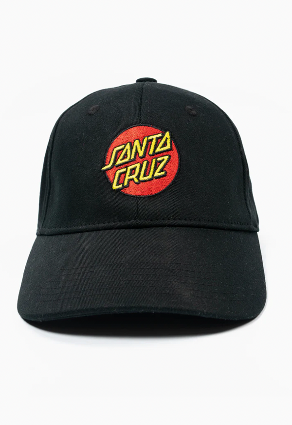 Santa Cruz Classic Dot Elastic Cap Headwear, Black