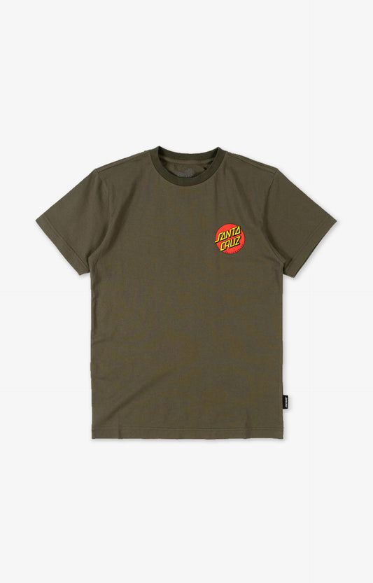 Santa Cruz Classic Dot Youth T-Shirt, Dark Olive
