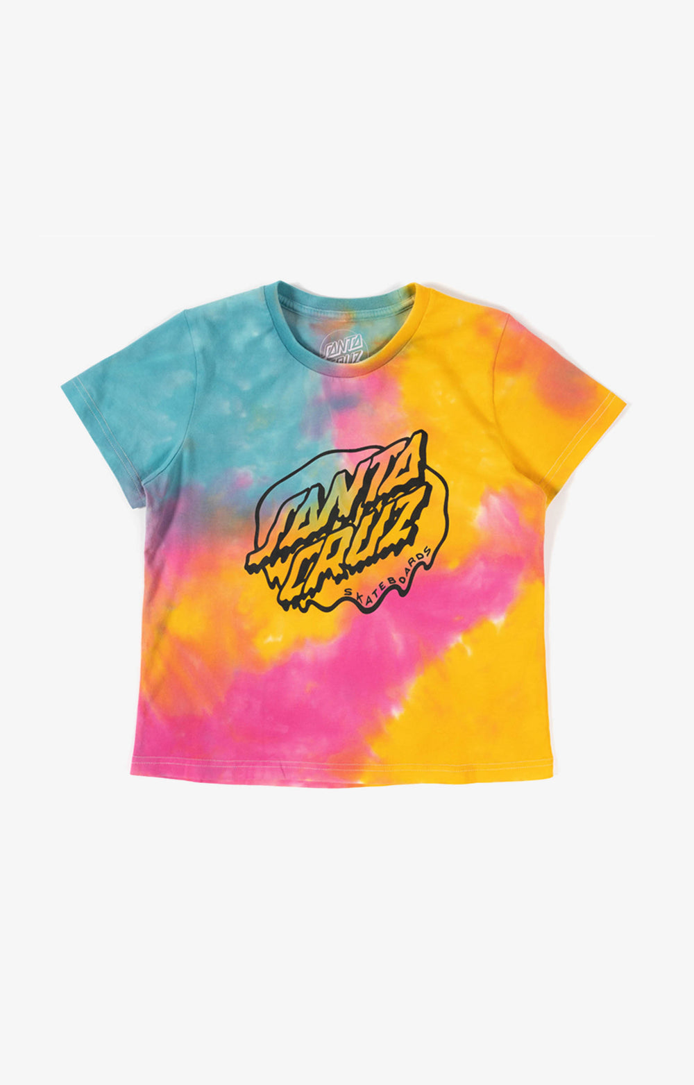 Santa Cruz Girls Melting Dot Youth T-Shirt, Tie Dye