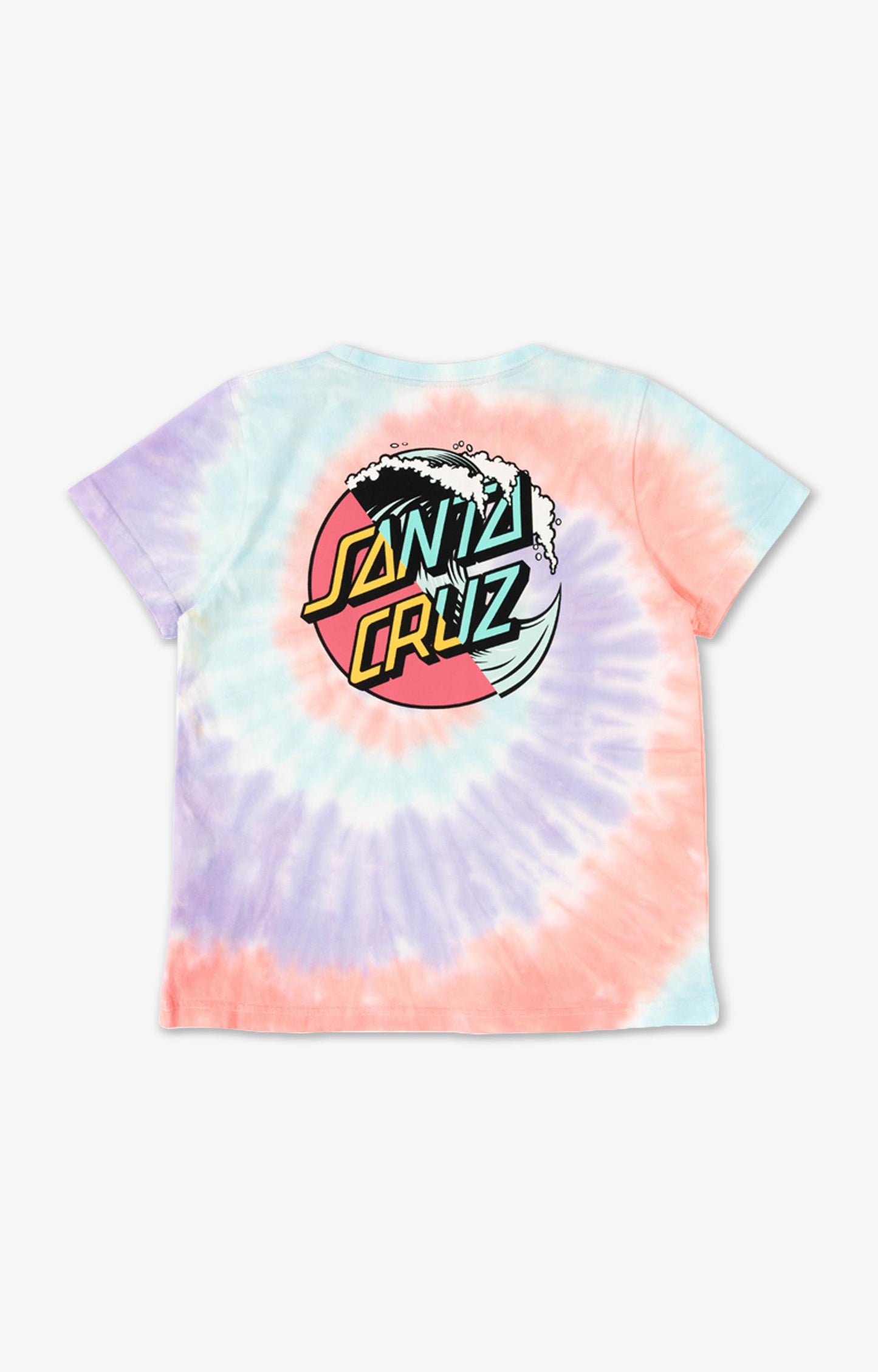 Santa Cruz Girls Other Wave Splice Tie Dye Youth T-Shirt, Sorbet Swirl