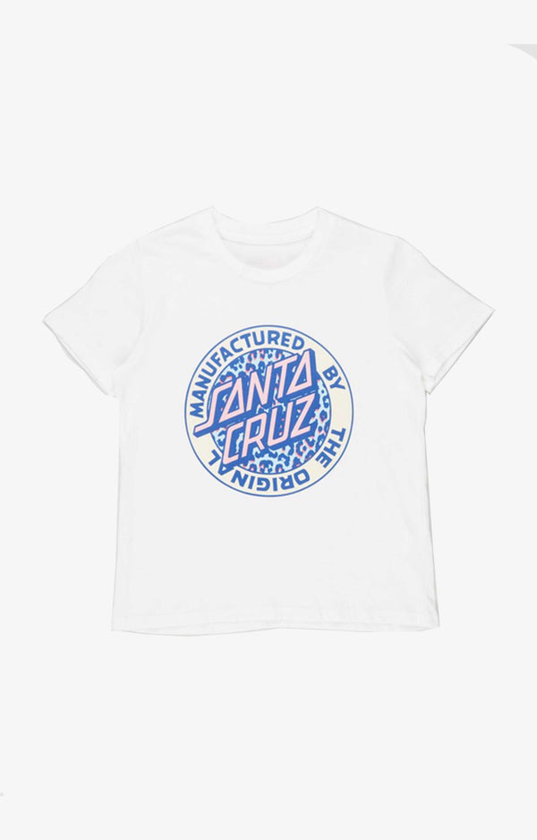 Santa Cruz Girls Primal MFG Dot T-Shirt, White
