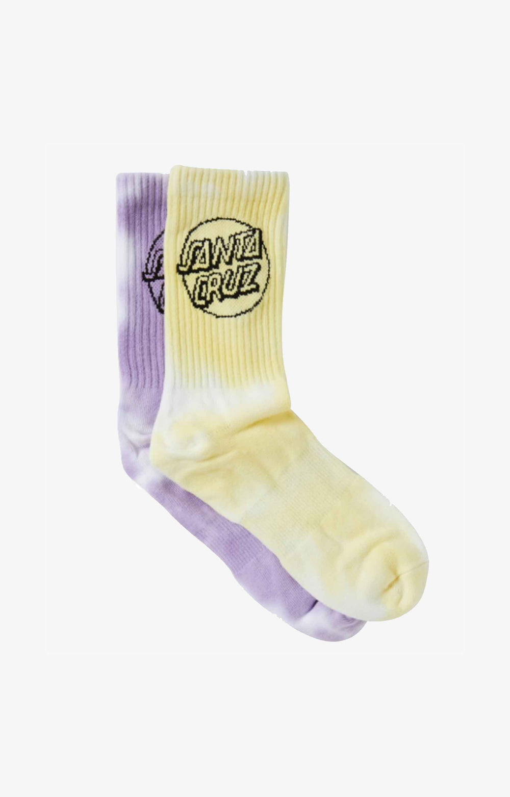 Santa Cruz Tie Dye Socks, Yellow/Purple