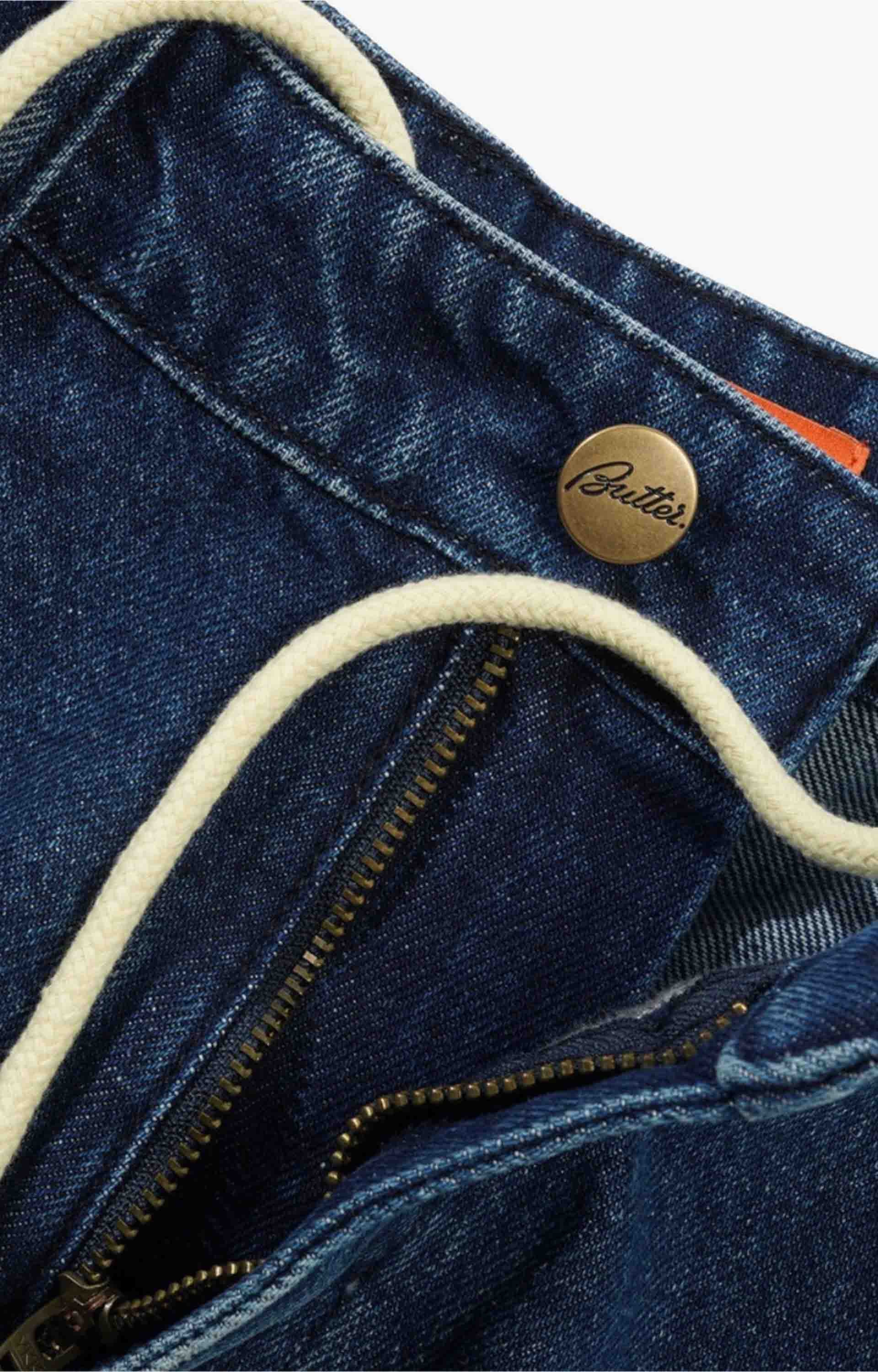 Butter Goods Baggy Denim Shorts, Dark Blue