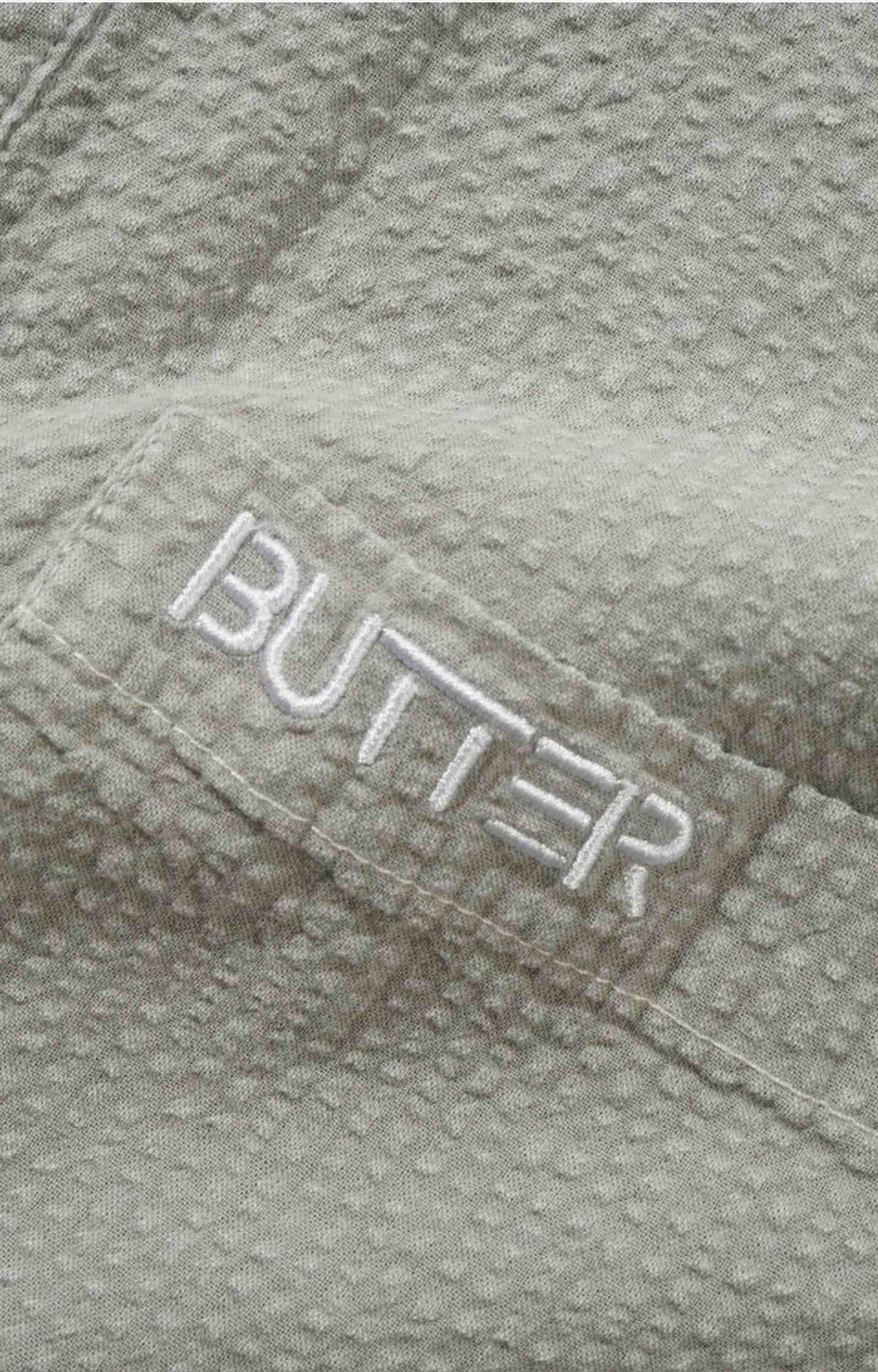 Butter Goods Overdye Seersucker Shirt, Grey