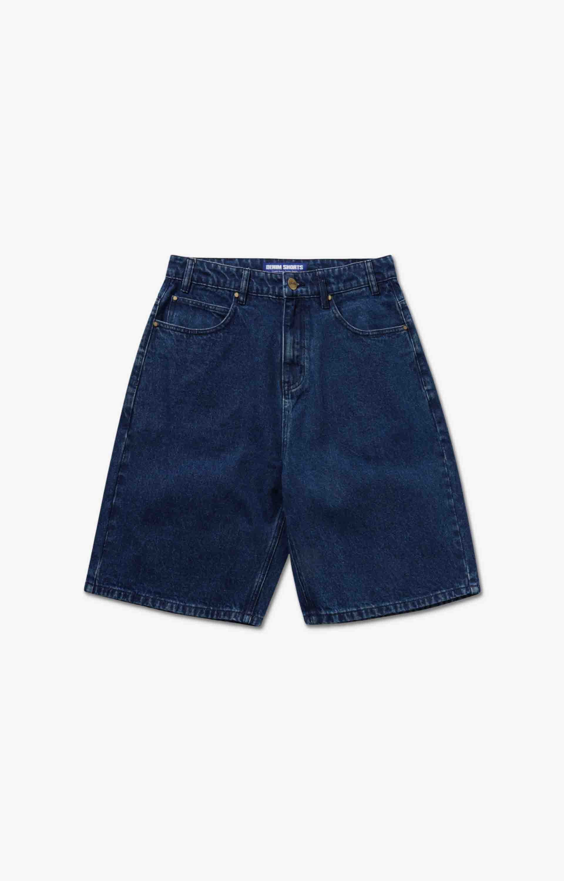 Butter Goods Baggy Denim Shorts, Dark Blue