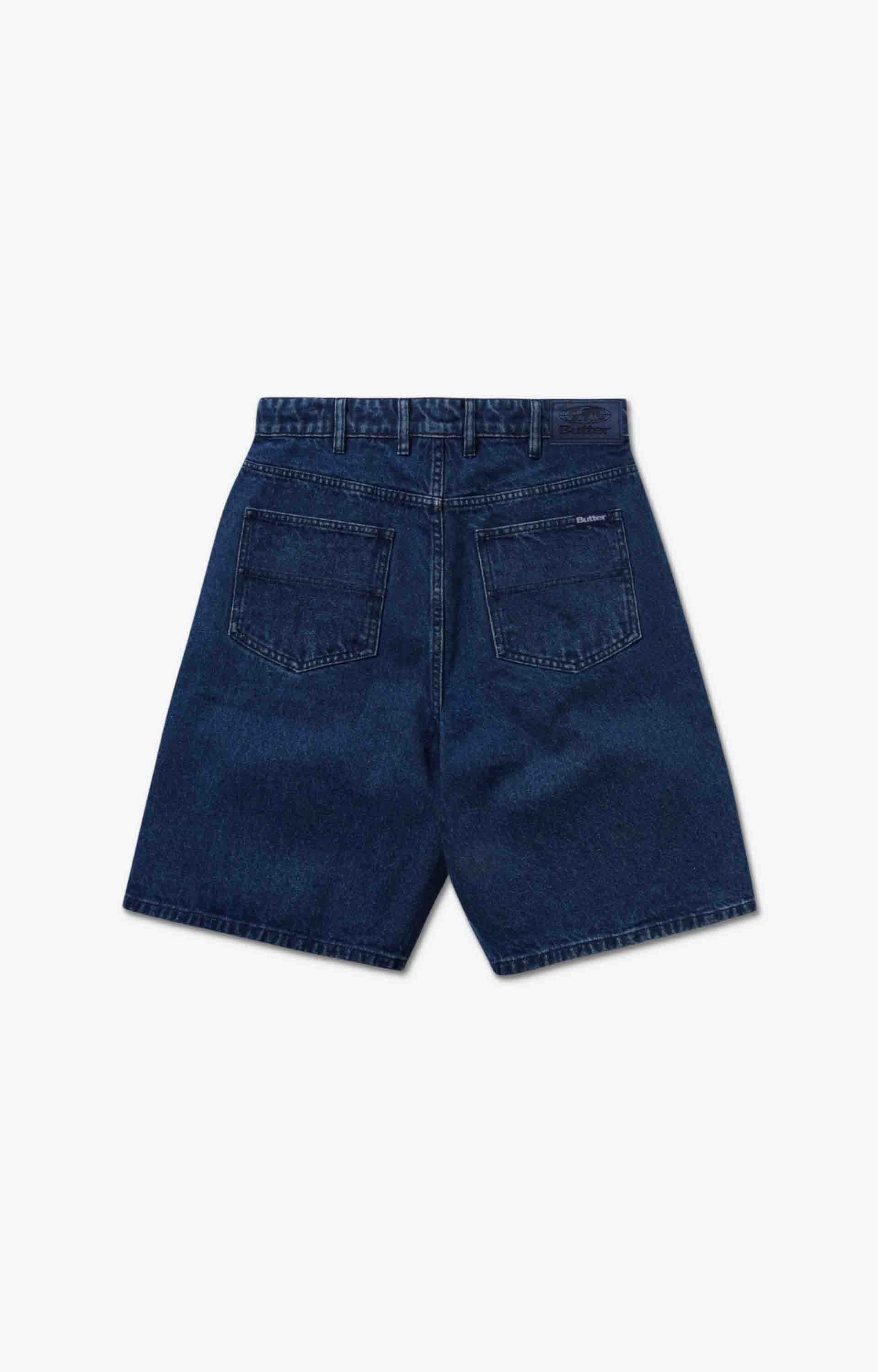 Butter Goods Baggy Denim Shorts, Dark Blue