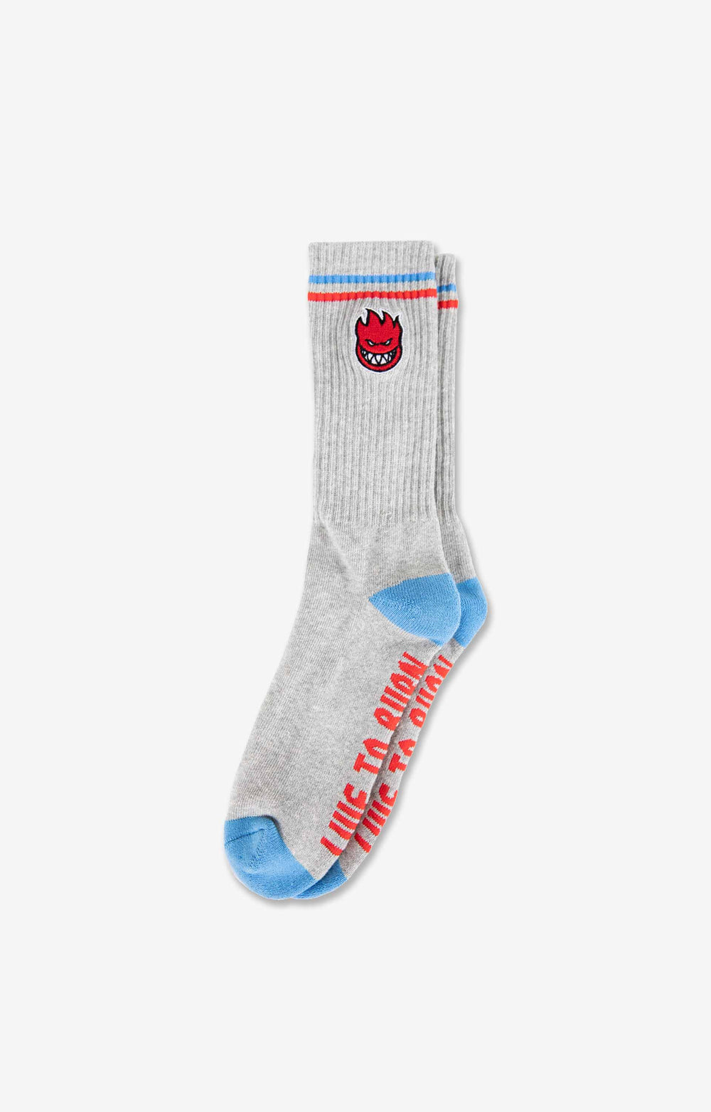 Spitfire Bighead Fill Socks, Heather/Blue/Red