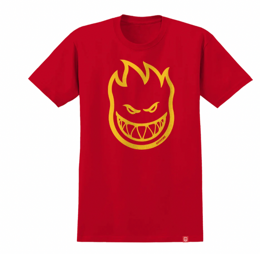Spitfire Bighead Youth T-Shirt, Red/Gold