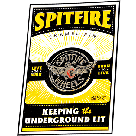 Spitfire Classic Flying Lapel Pins, Yellow